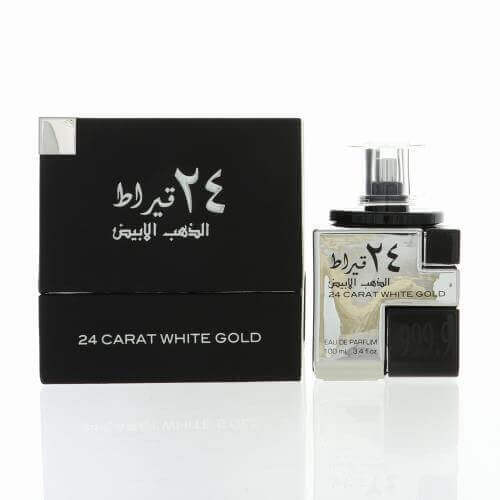 24 Carat White Gold by Lattafa perfume for unisex EDP 3.3 / 3.4 oz. New in Box 6291106064001