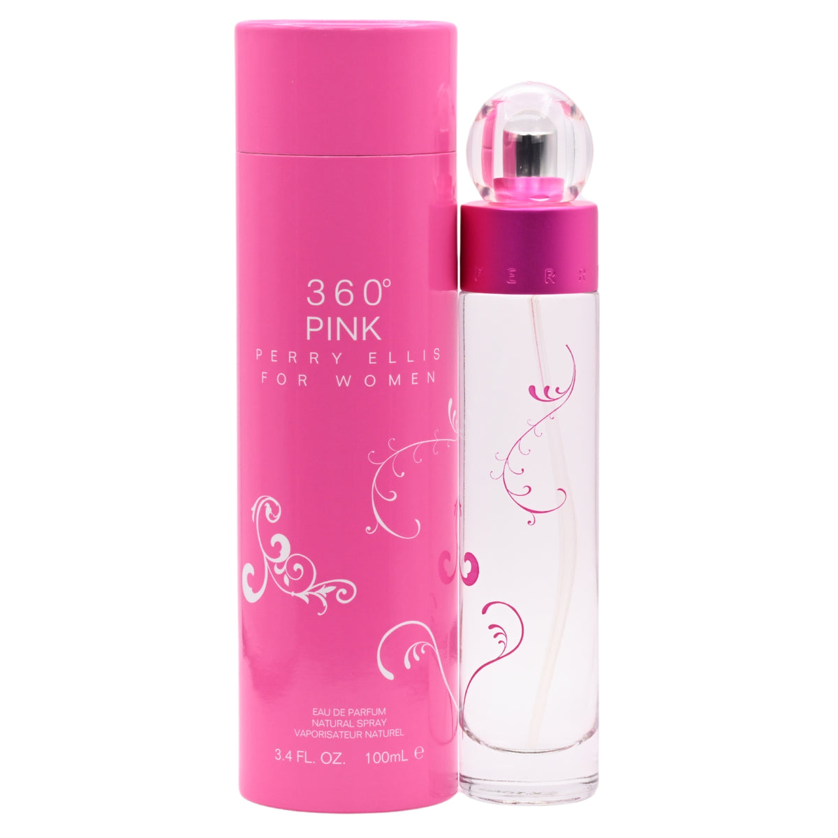 360 PINK by Perry Ellis 3.3 / 3.4 oz EDP For Women NEW IN BOX 844061005105