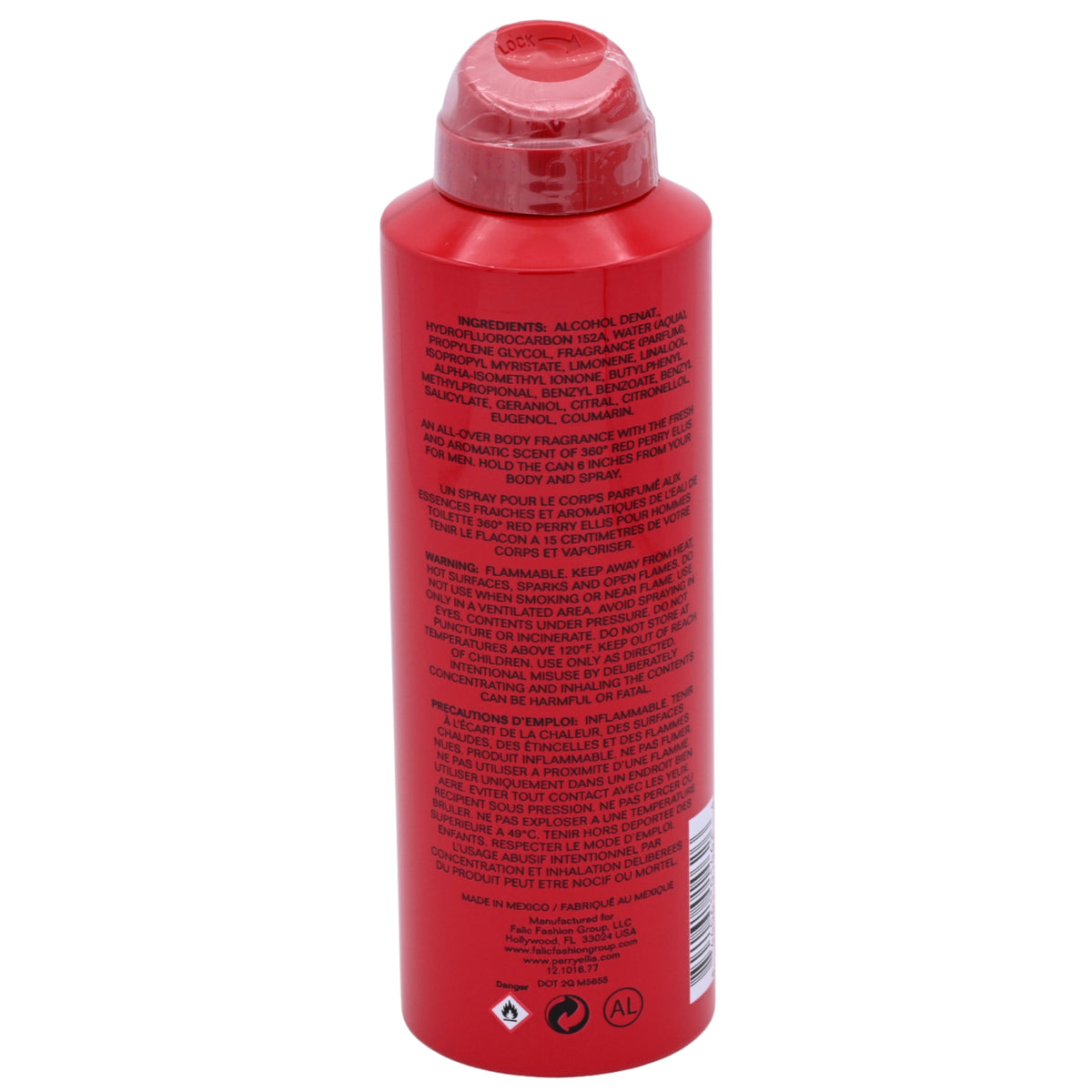 360 RED Men by Perry Ellis 6.0 oz Deodorizing Body Spray 844061014626