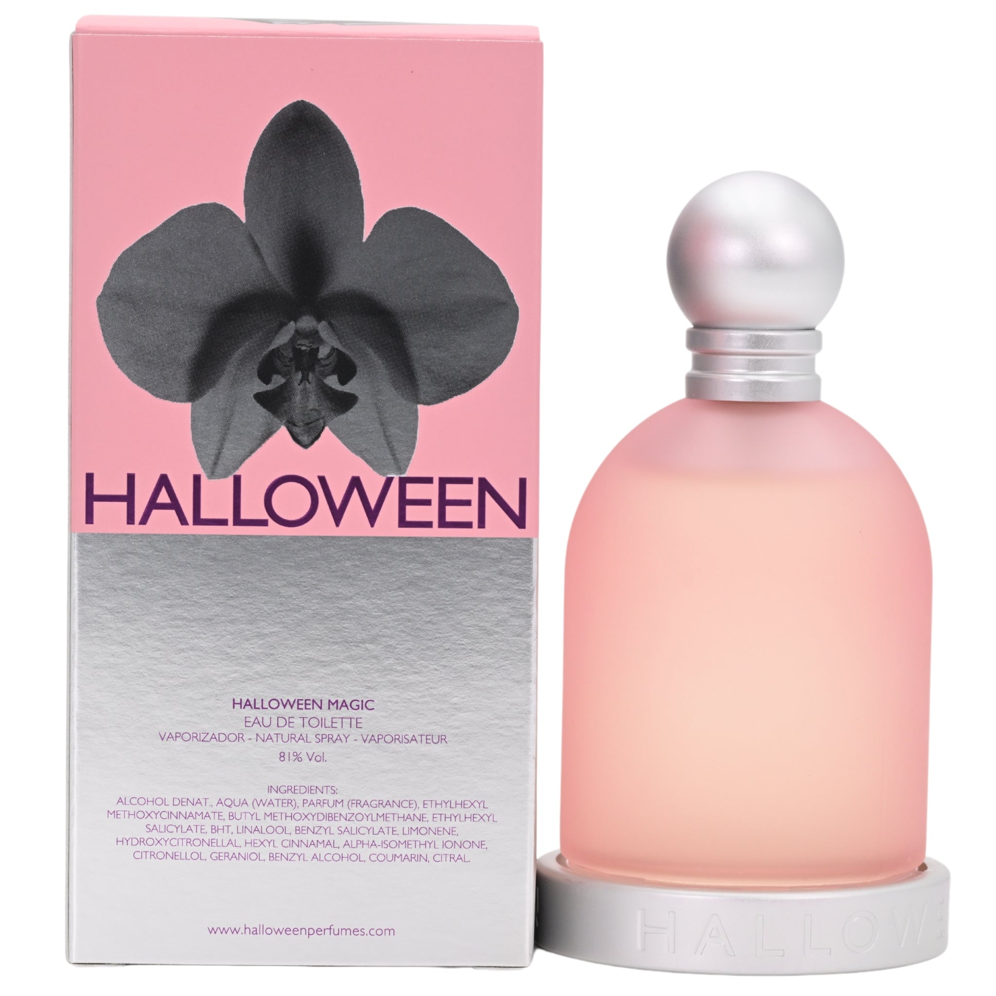 Halloween Magic by J. Del Pozo perfume bottle and box on a white background
