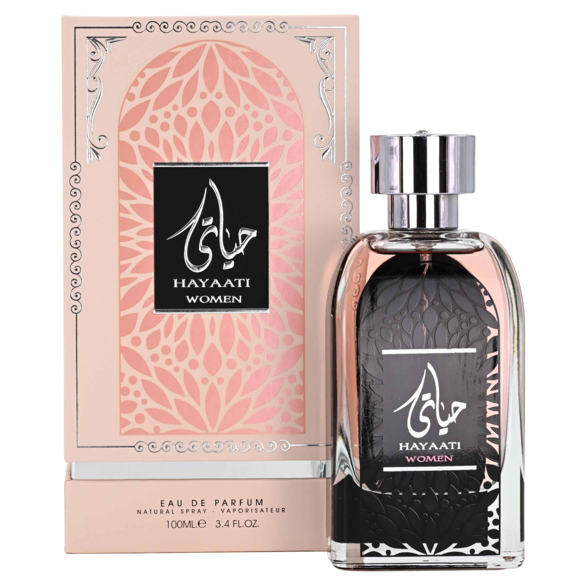 Hayaati Women perfume bottle and packaging on a white background
