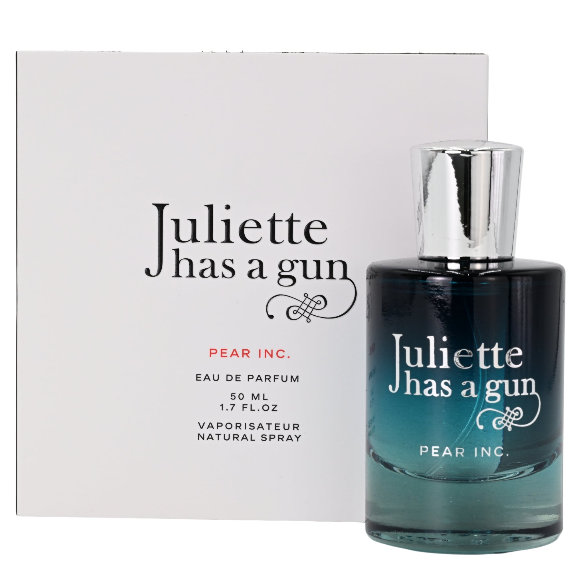 Perfume bottle and packaging of 'Juliette has a gun Pear Inc.'
