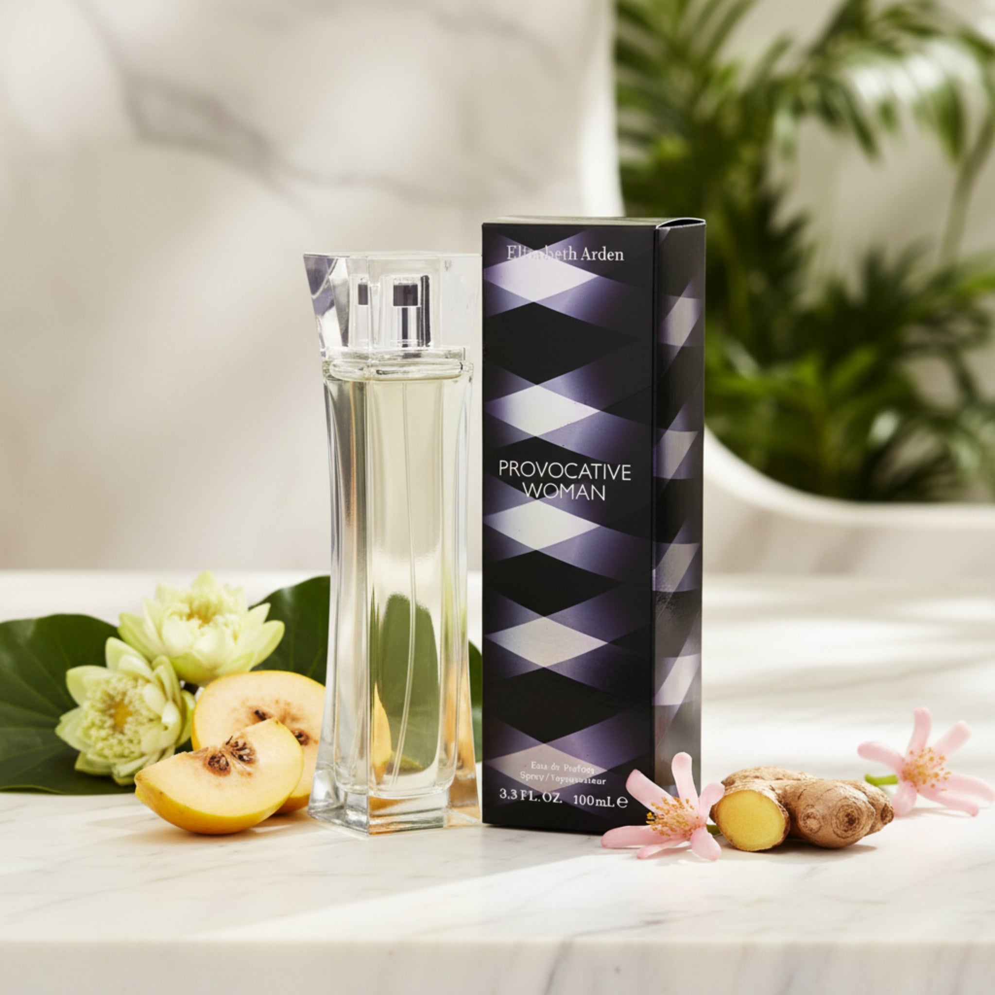 Elie Saab Arden Perfume bottle and packaging on a white background