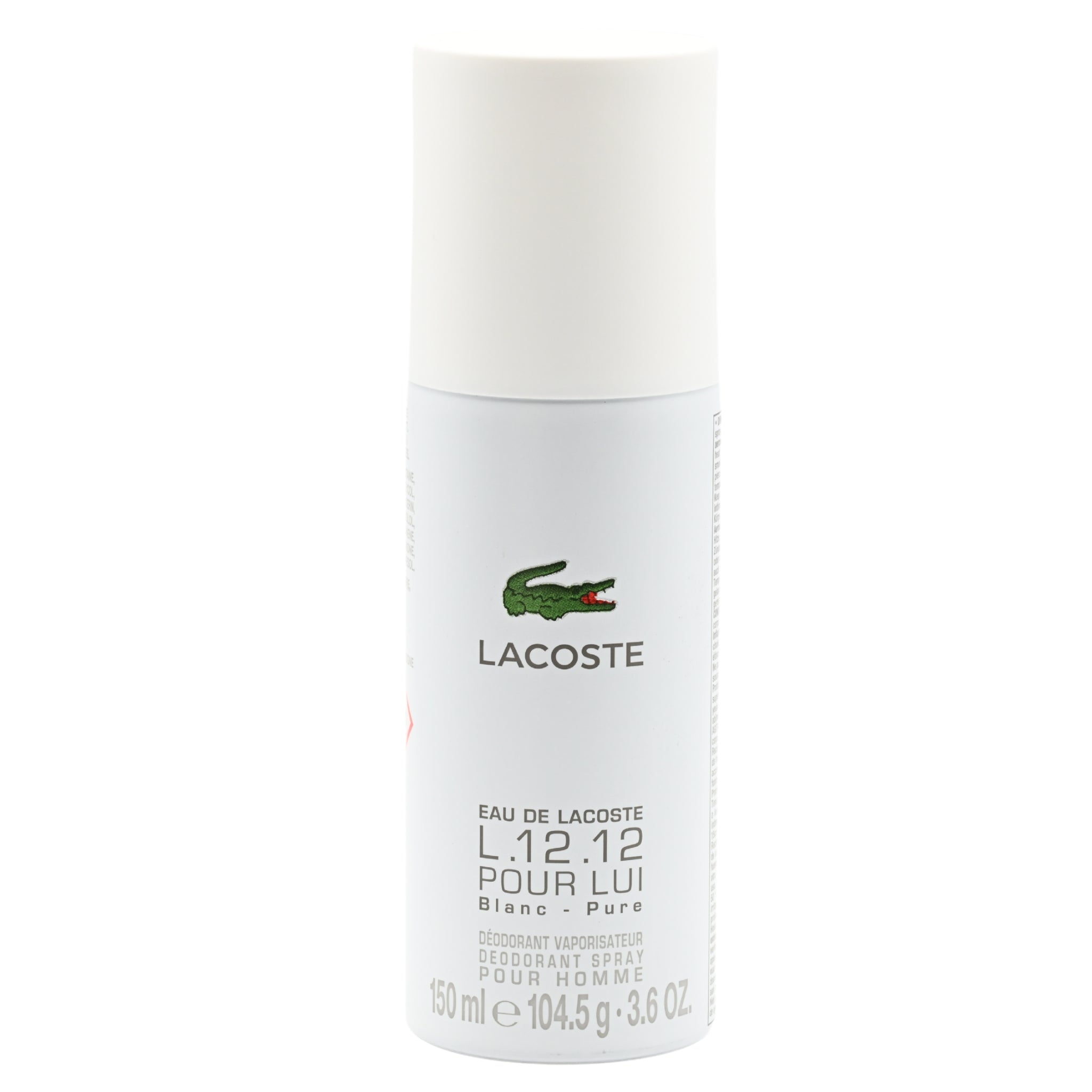 L.12.12 Pour Lui Blanc Pure by Lacoste deodorant for men 3.6 oz New