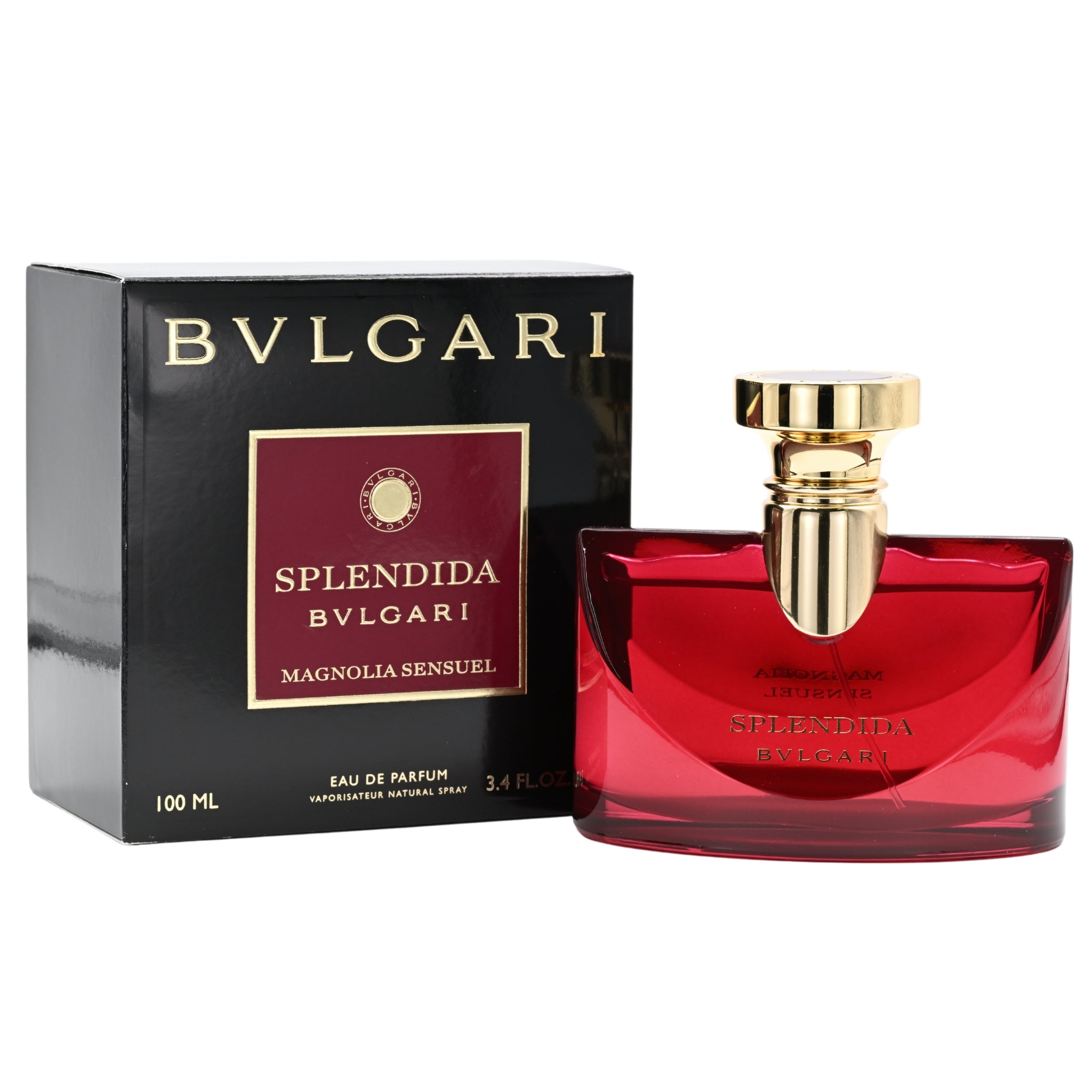 Bulgari Splendida perfume bottle and packaging on a white background
