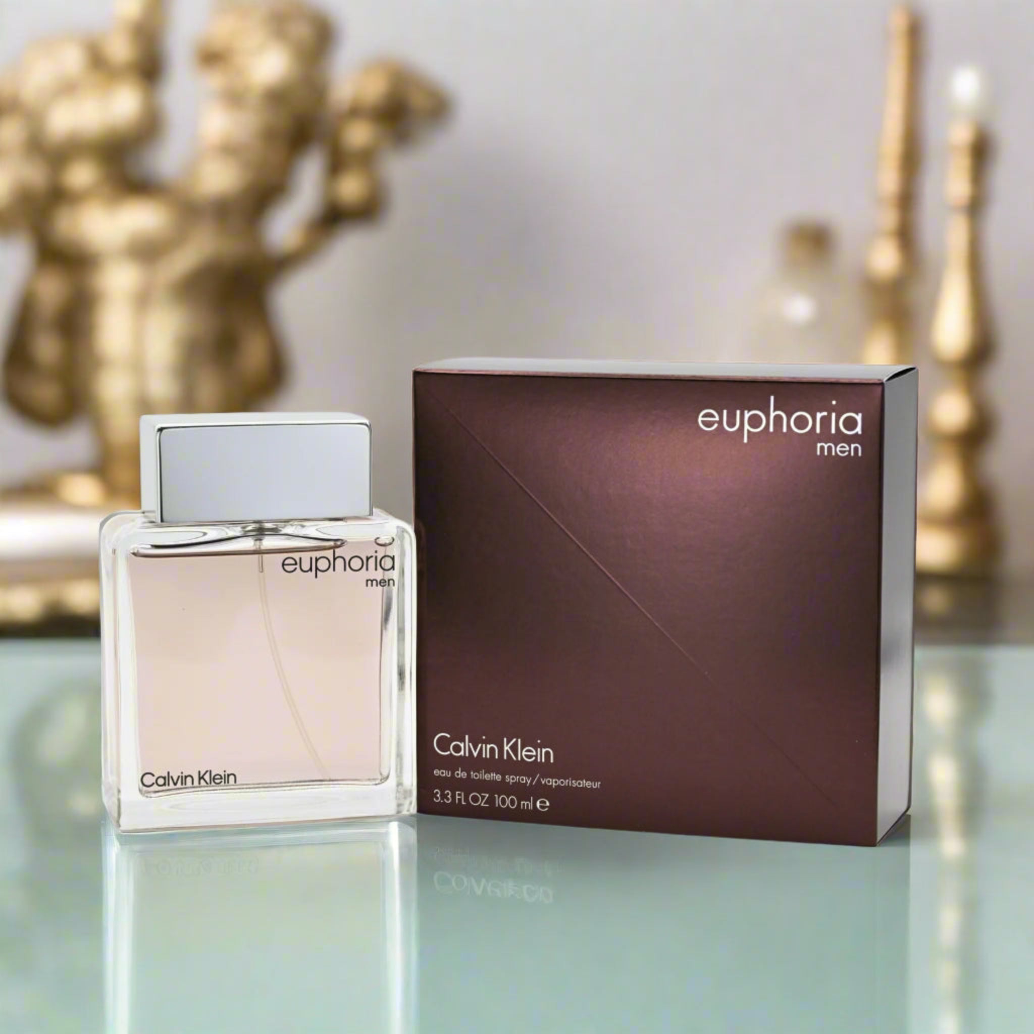 EUPHORIA MEN Calvin Klein 3.3 / 3.4 oz EDT Cologne for Men NEW IN BOX