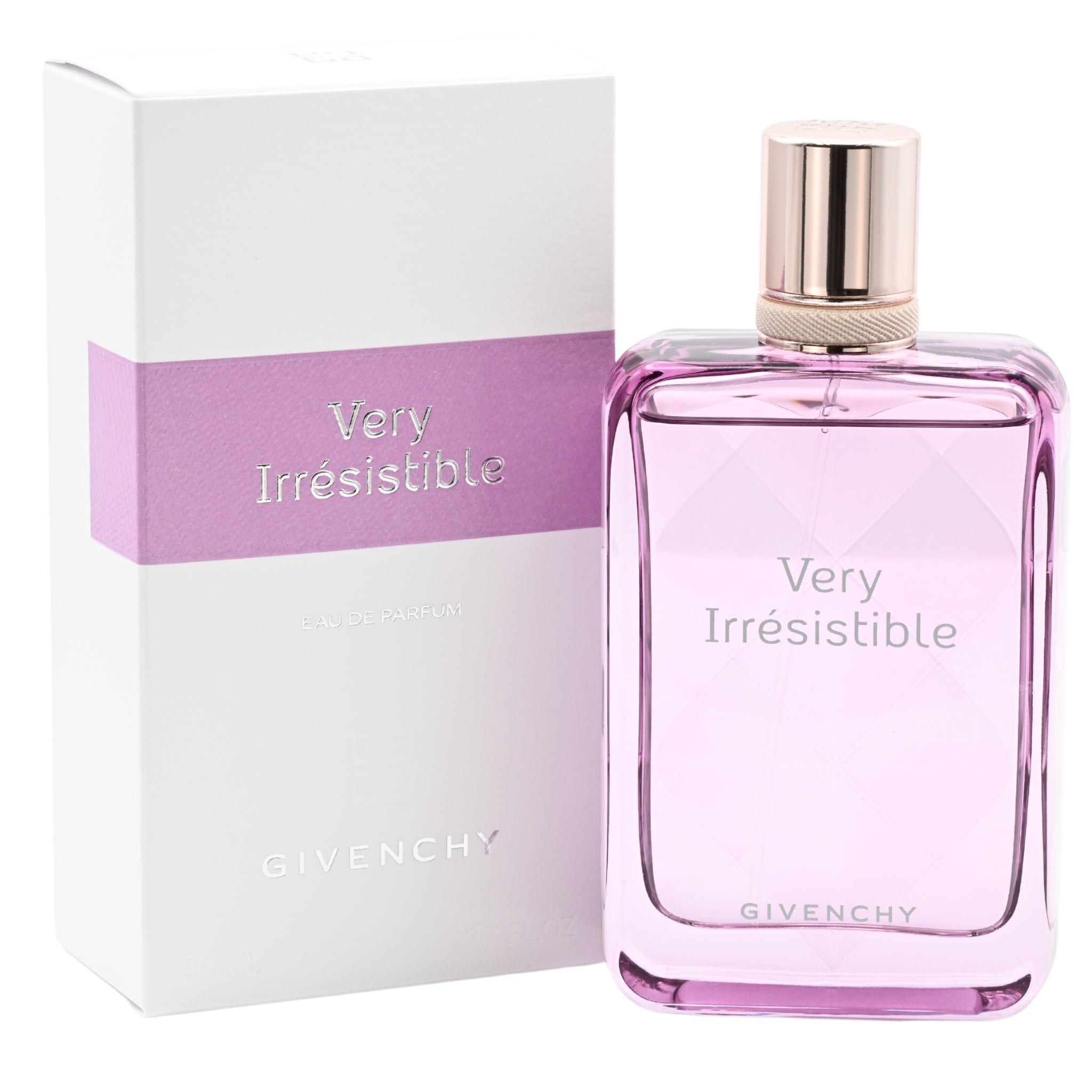 Givenchy 'Very Irresistible' perfume bottle and packaging on a white background