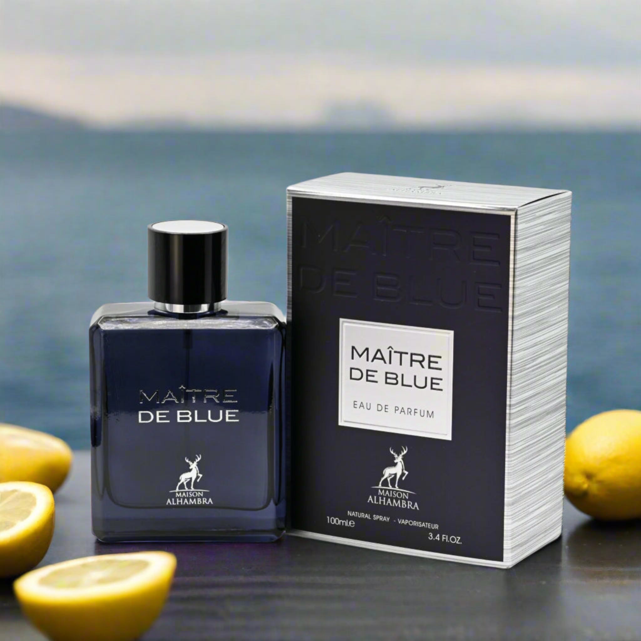 Maitre De Blue by Maison Alhambra for men EDP 3.3 / 3.4 oz New in Box