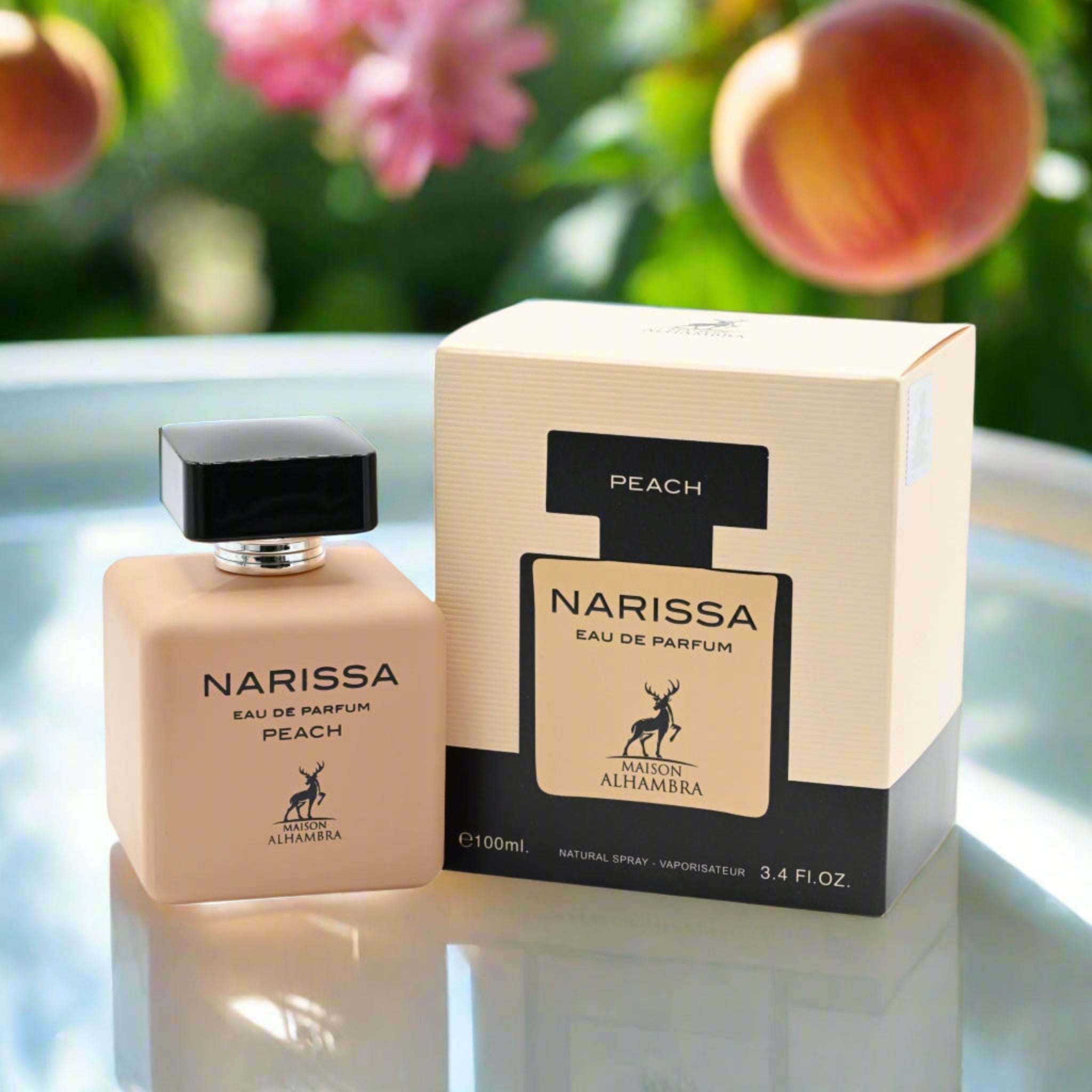 Peach Narissa by Maison Alhambra perfume women EDP 3.3 / 3.4 oz New in Box