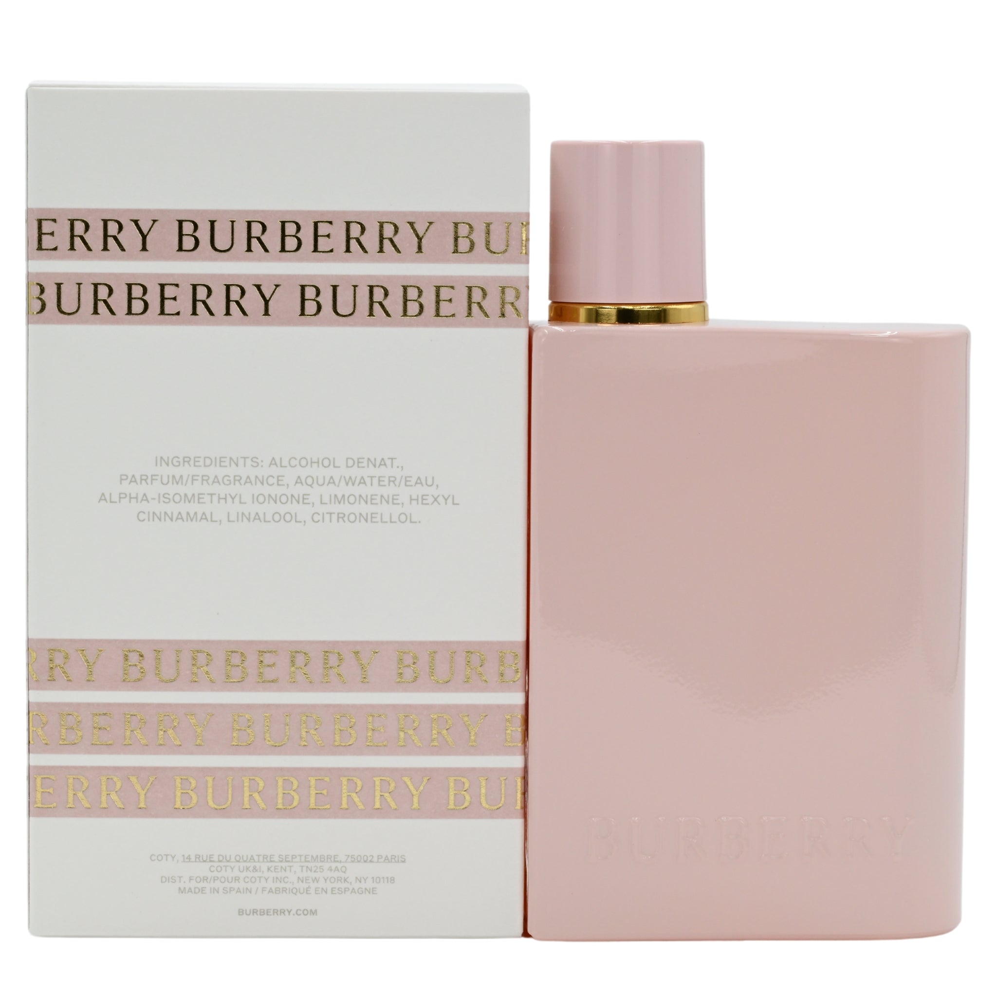 Burberry Her Elixir de Parfum bottle and packaging on a white background.
