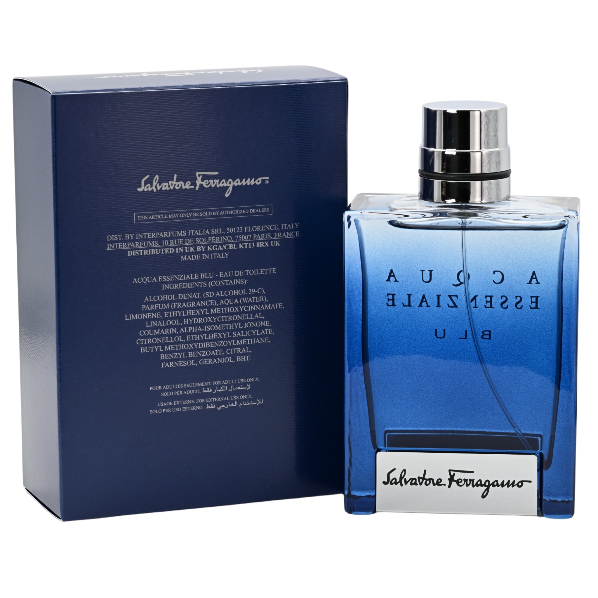 ACQUA ESSENZIALE BLU by Salvatore Ferragamo for men 3.4 oz 3.3 edt New in Box