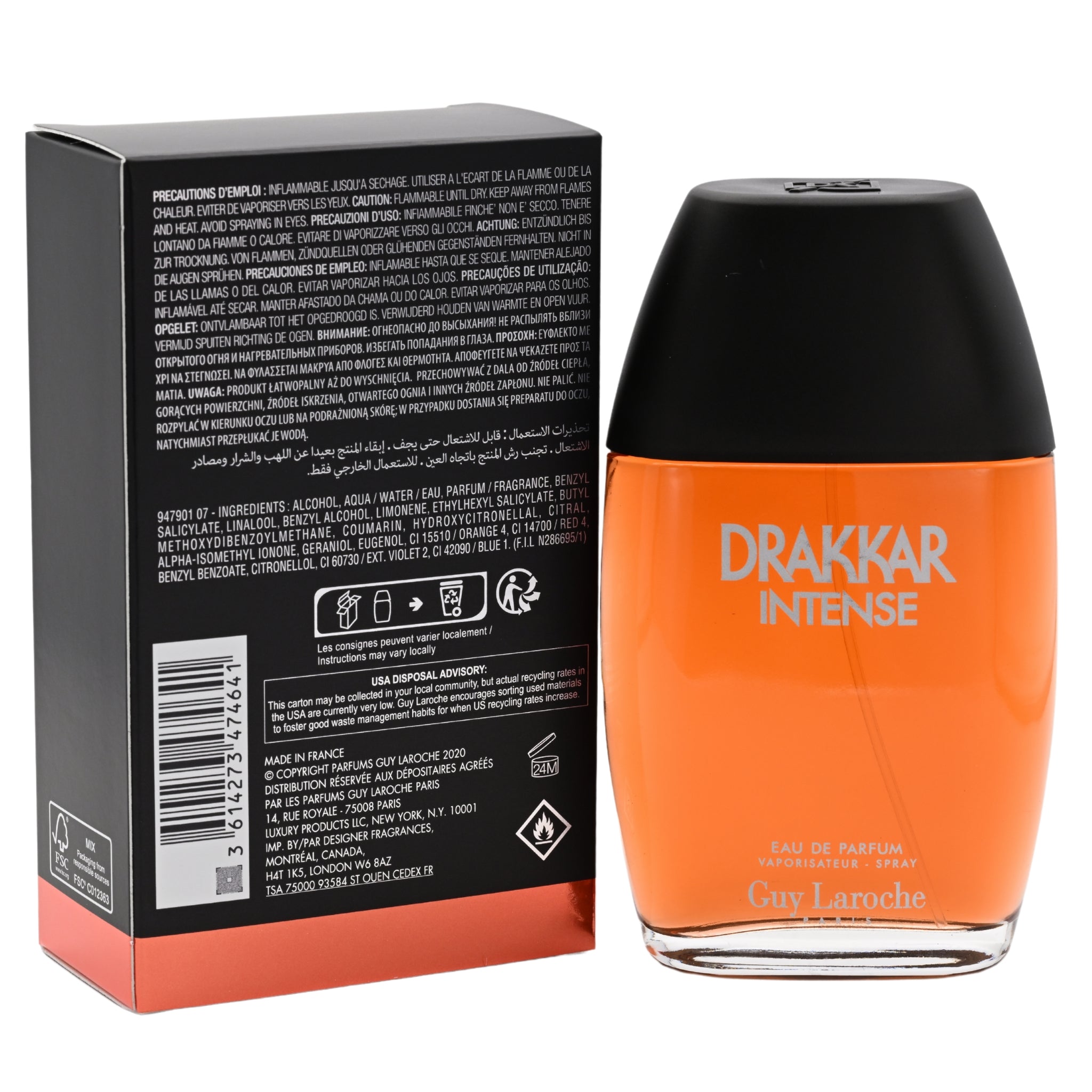 Drakkar Intense by Guy Laroche cologne for men EDP 3.3 / 3.4 oz New In Box