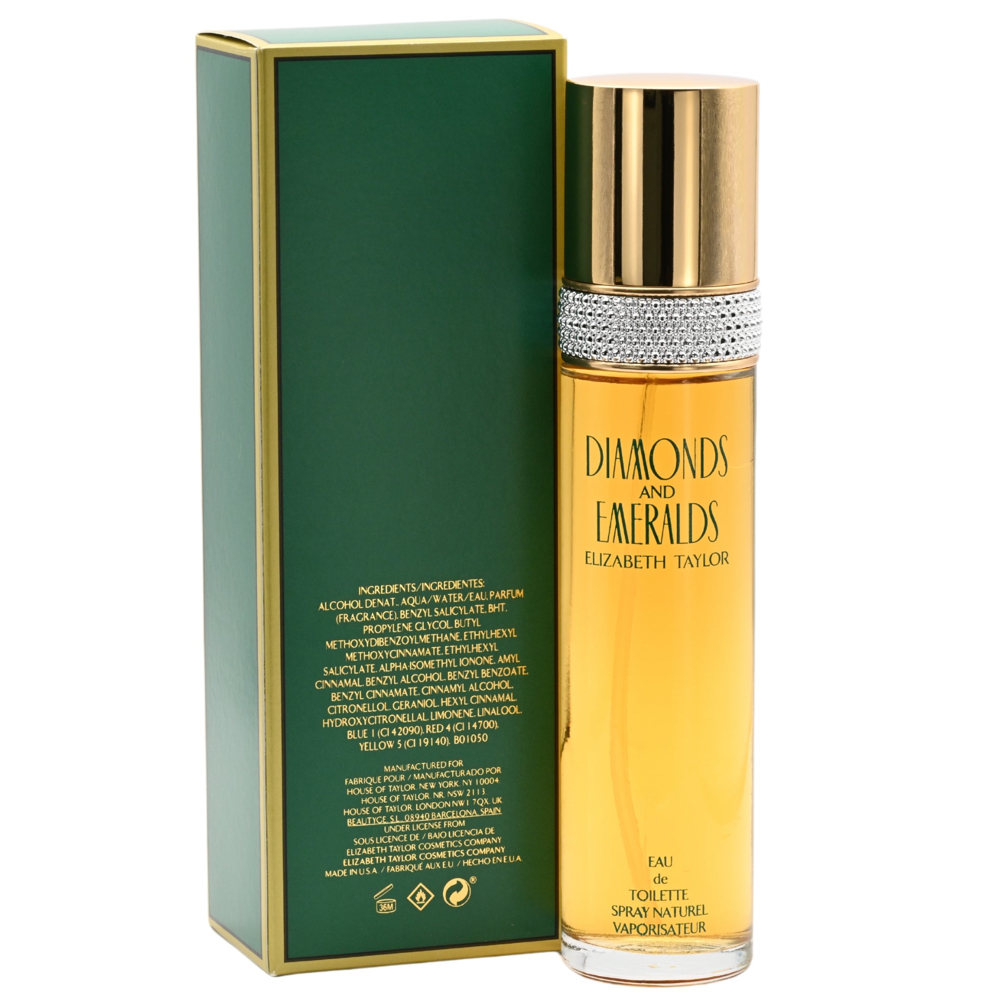 DIAMONDS AND EMERALDS by ELIZABETH TAYLOR 3.3 / 3.4 oz EDT For Women NEW in Box