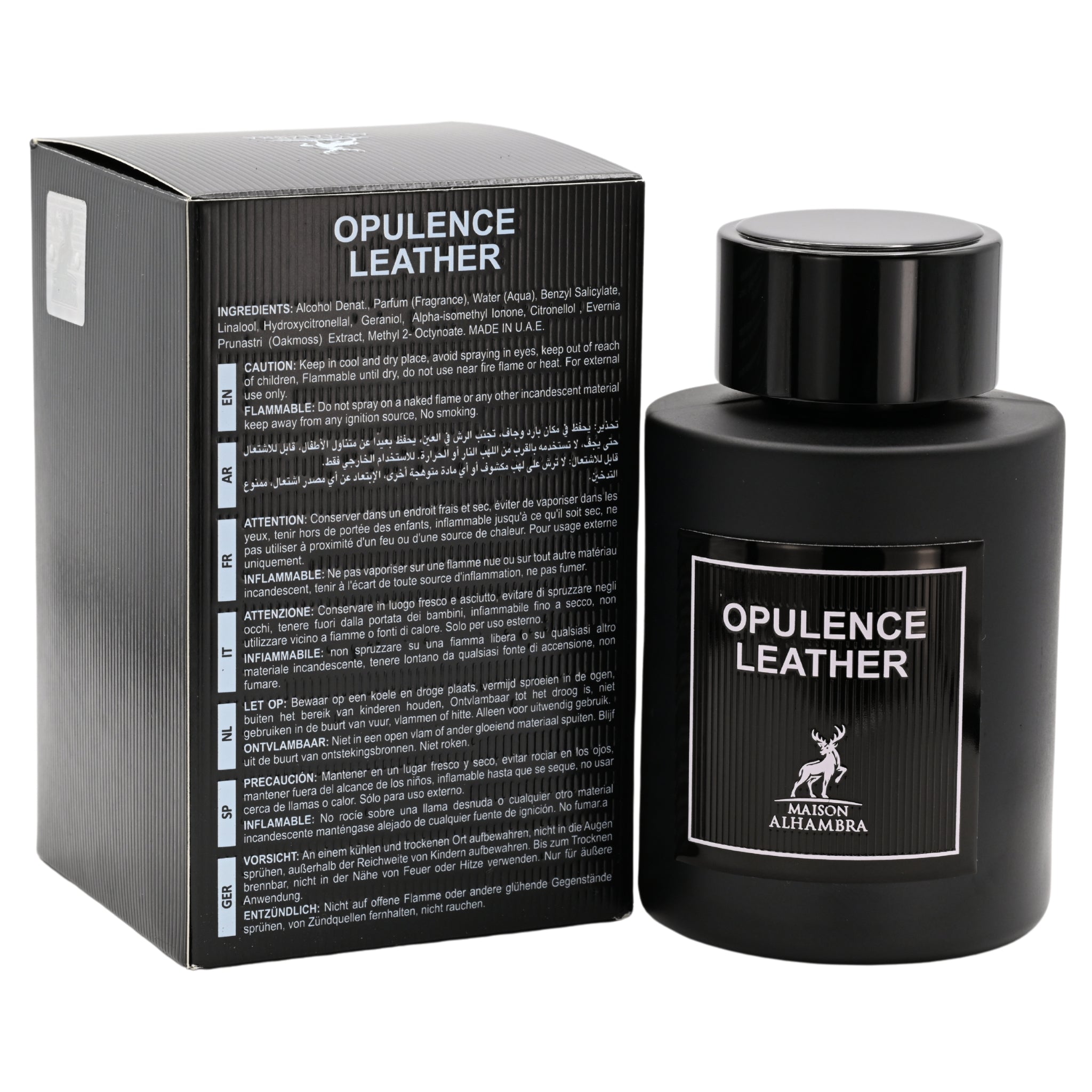 Opulence Leather by Maison Alhambra cologne men EDP 3.3 / 3.4 oz New in Box