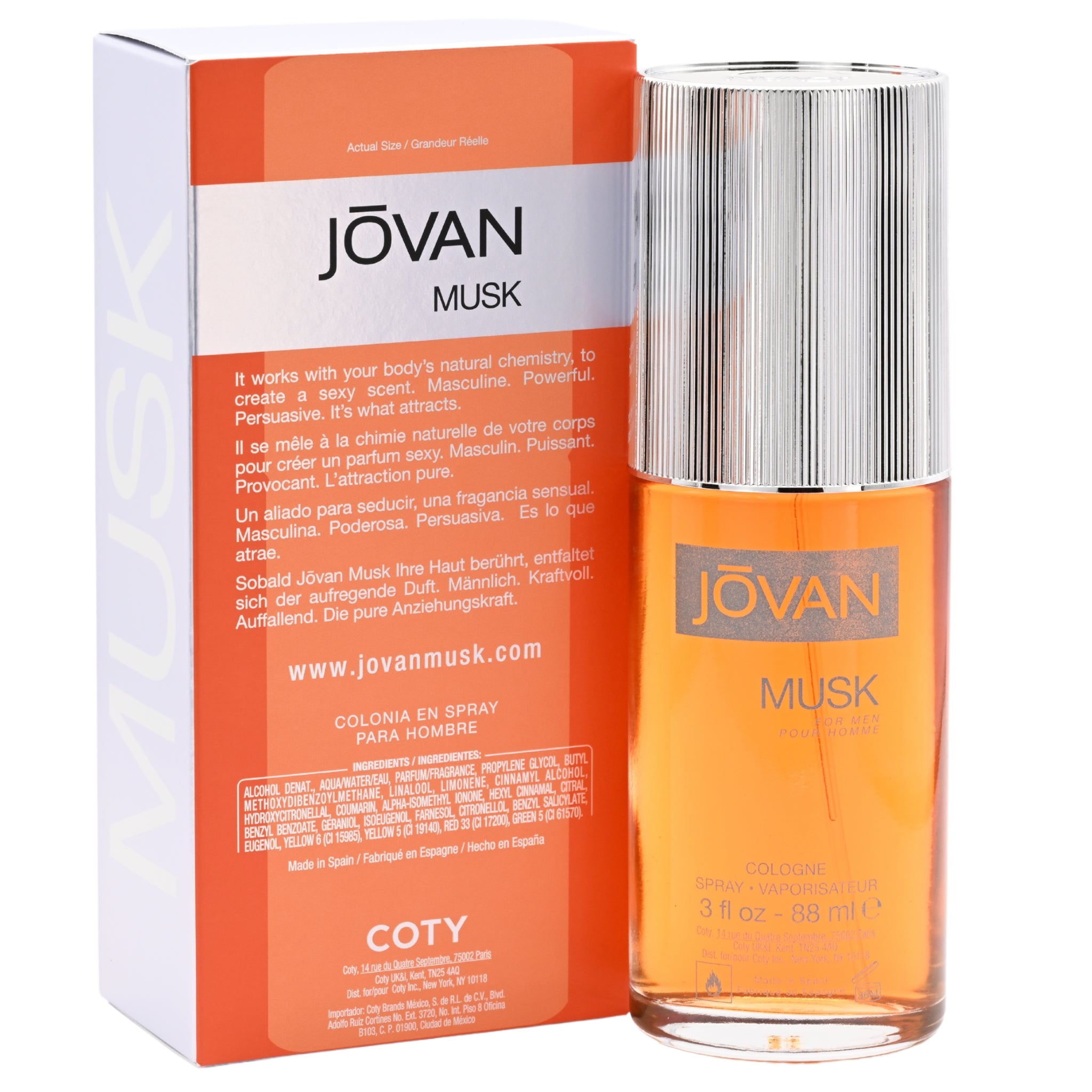 Jovan Musk by Jovan 3.0 oz Cologne Spray for Men New in Box
