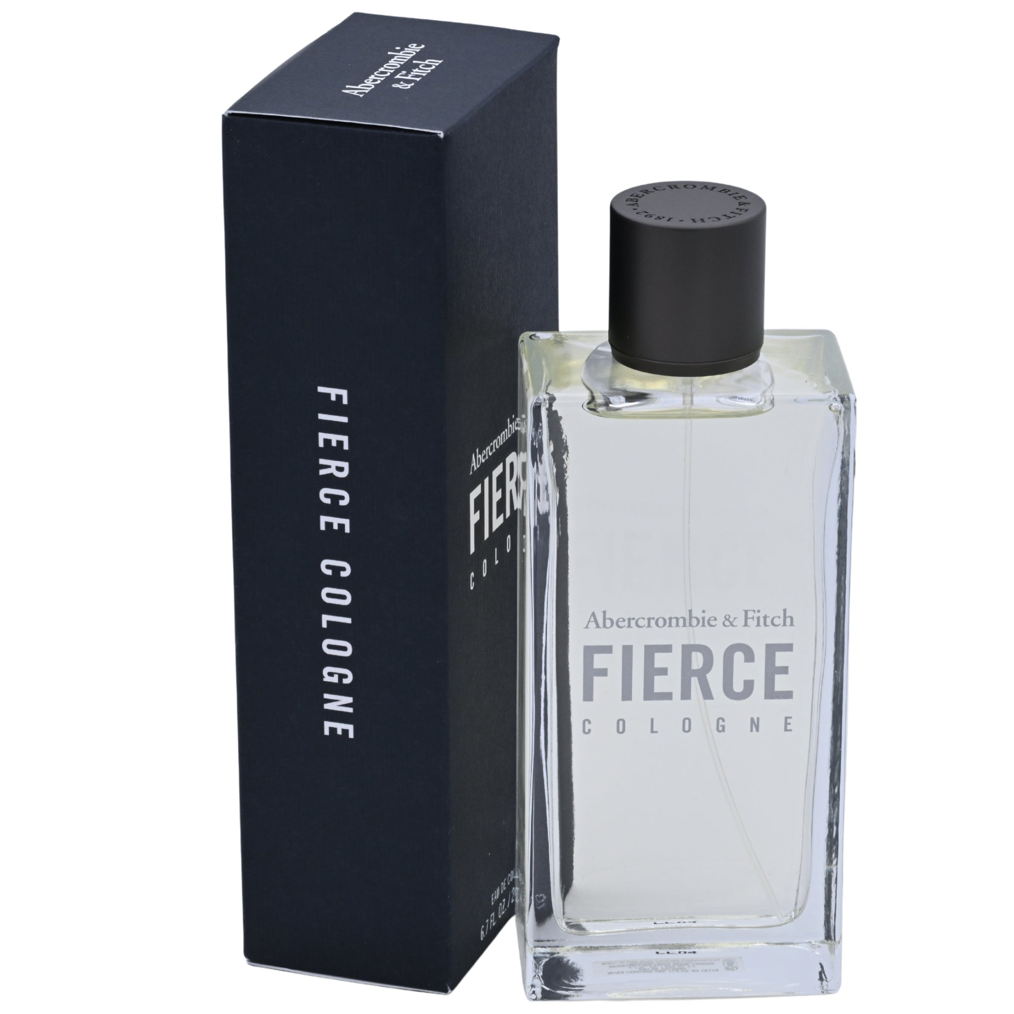 Abercrombie & Fitch Fierce Cologne bottle and packaging on a white background