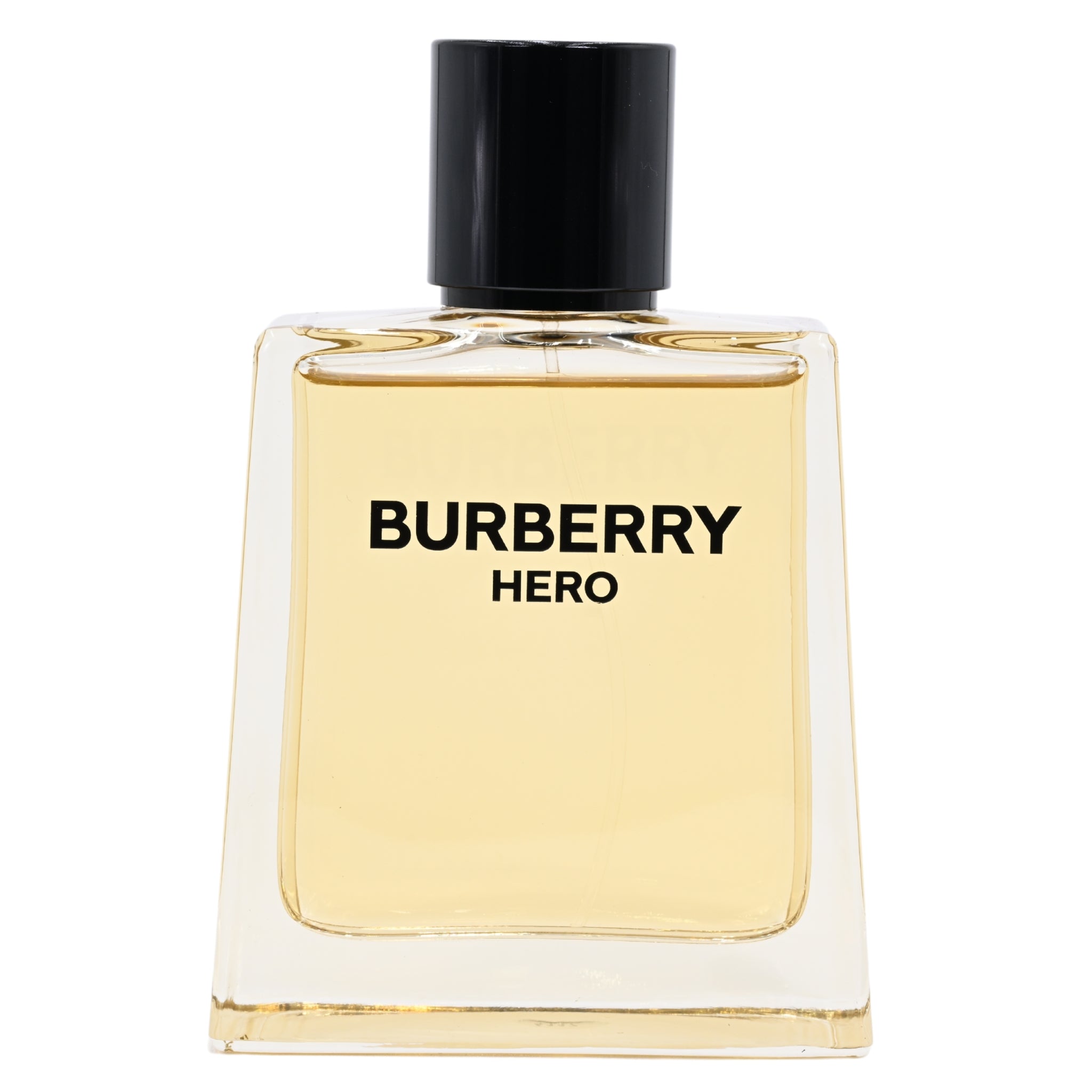 Burberry Hero perfume bottle on a white background