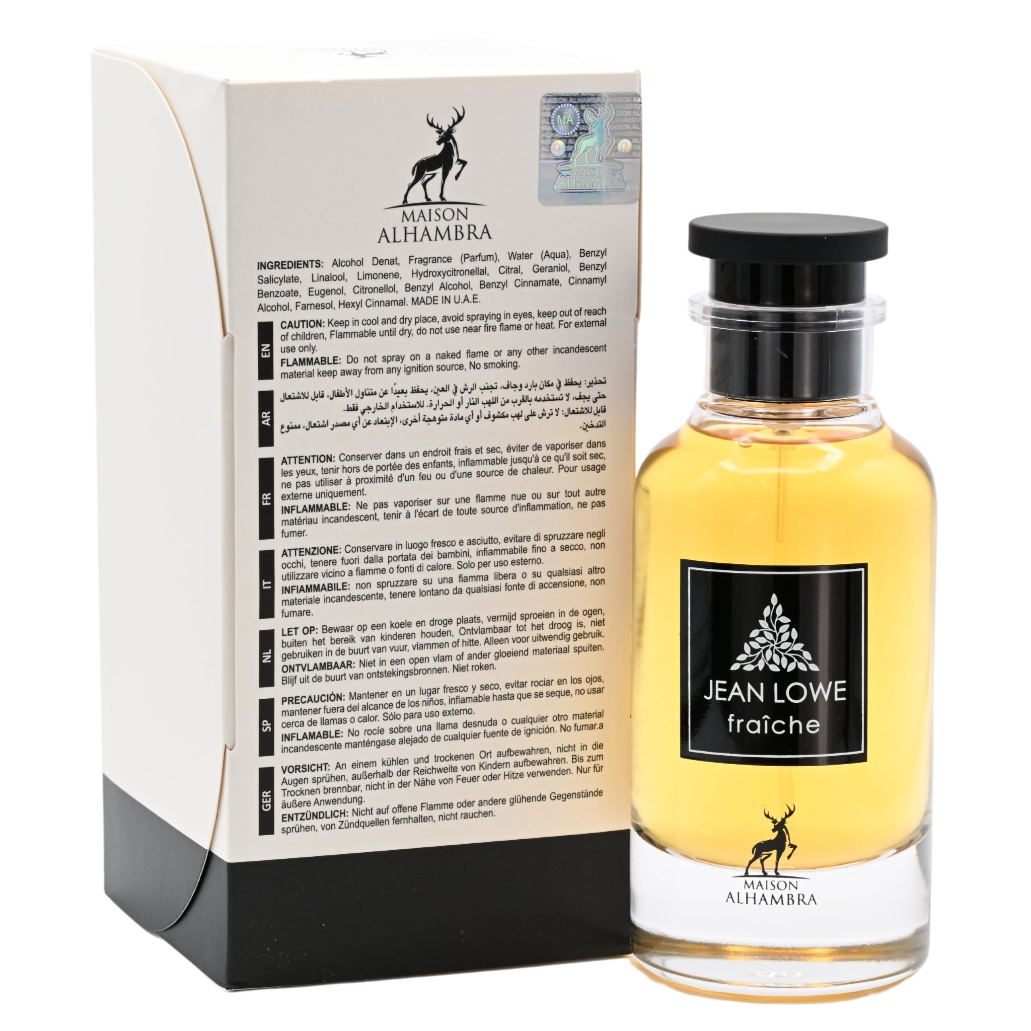 Jean Lowe Fraiche by Maison Alhambra cologne men EDP 3.3 / 3.4 oz New in Box