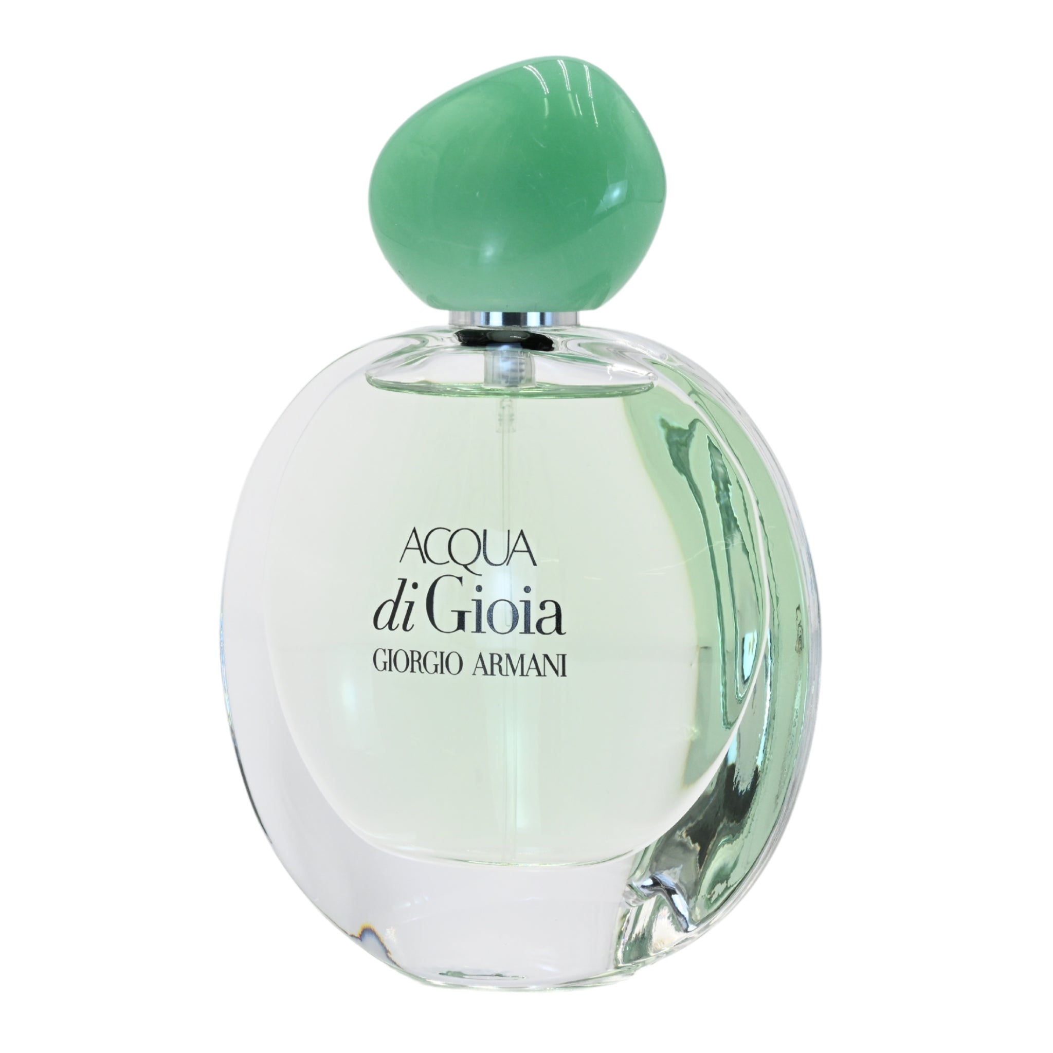 Perfume bottle of Acqua di Gioia by Giorgio Armani on a white background