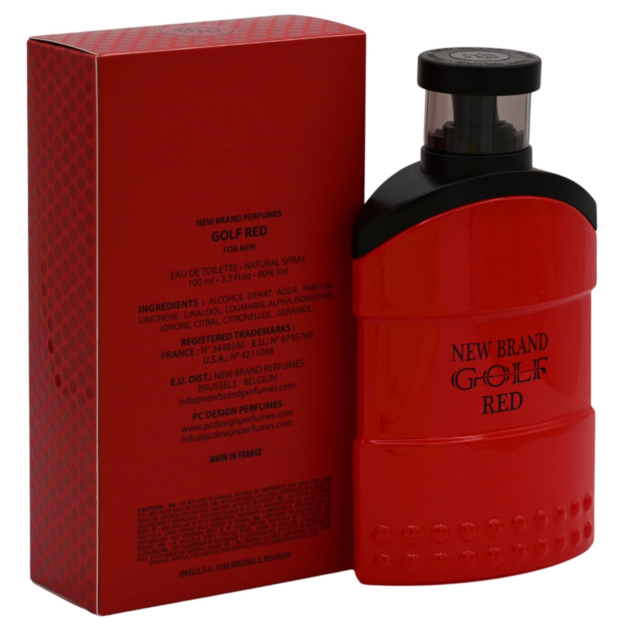 Golf Red by New Brand cologne for men EDT 3.3 / 3.4 oz New In Box