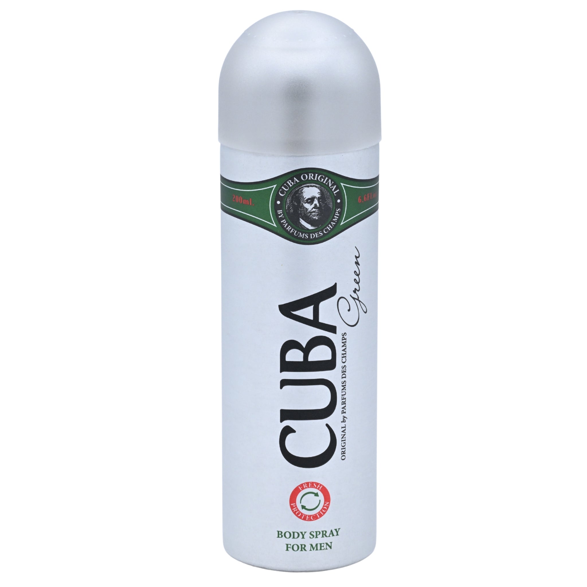 Cuba Green Deodorant Body Spray for Men 6.7 oz (200 ml) by Cuba