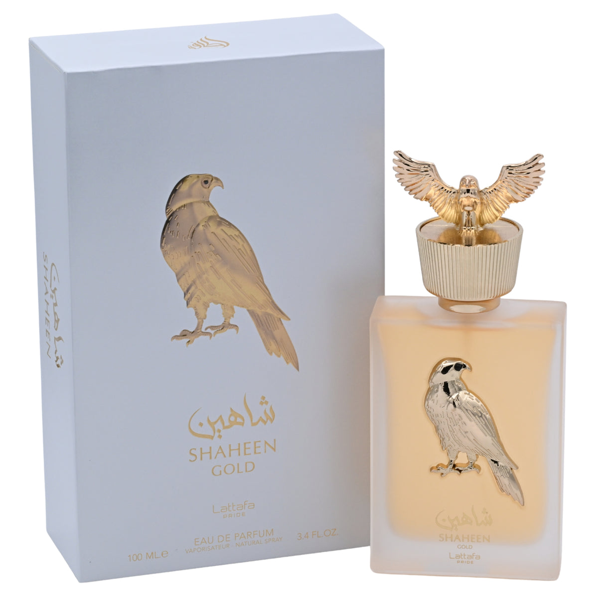 Pride Shaheen Gold by Lattafa perfume for unisex EDP 3.3 / 3.4 oz New in Box