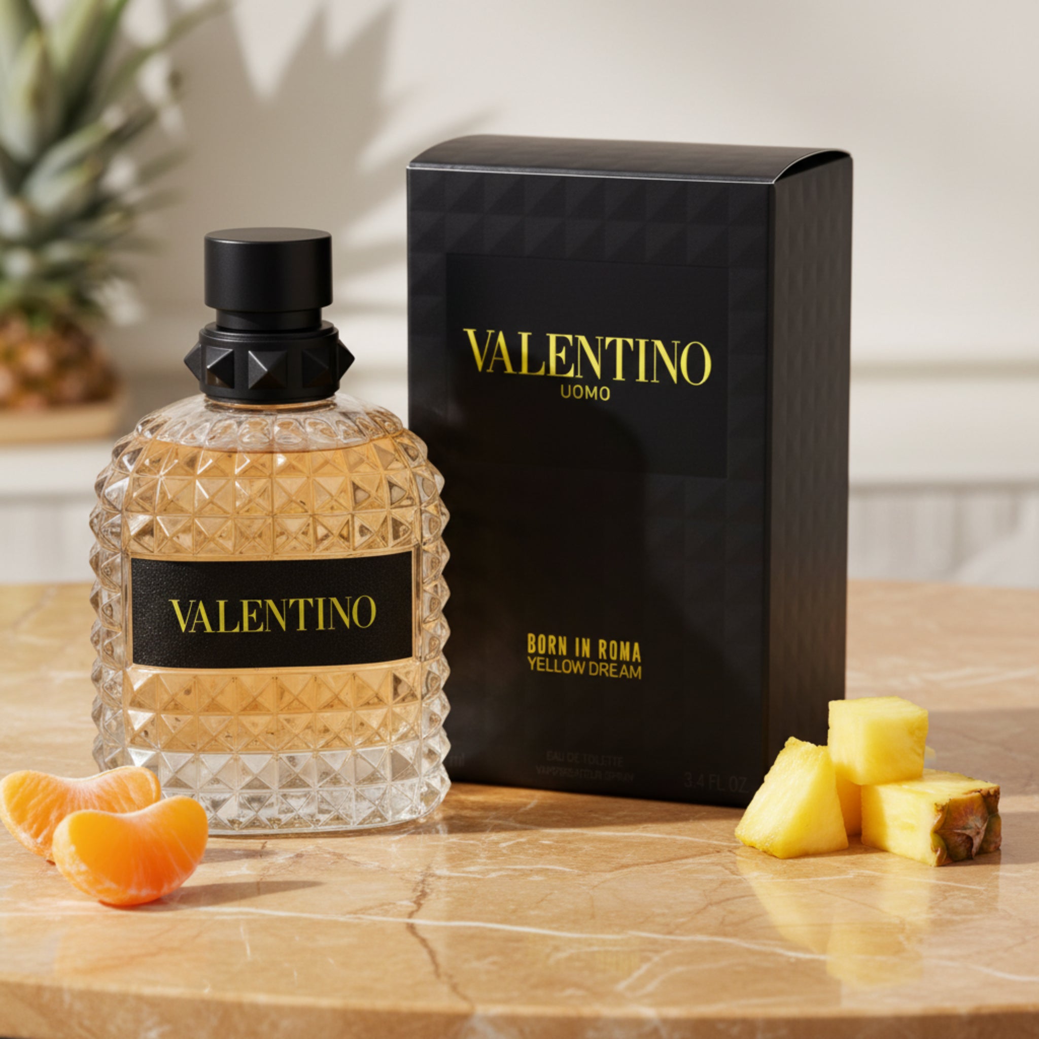 Uomo Born In Roma Yellow Dream by Valentino for men EDT 3.3 / 3.4 oz New in Box