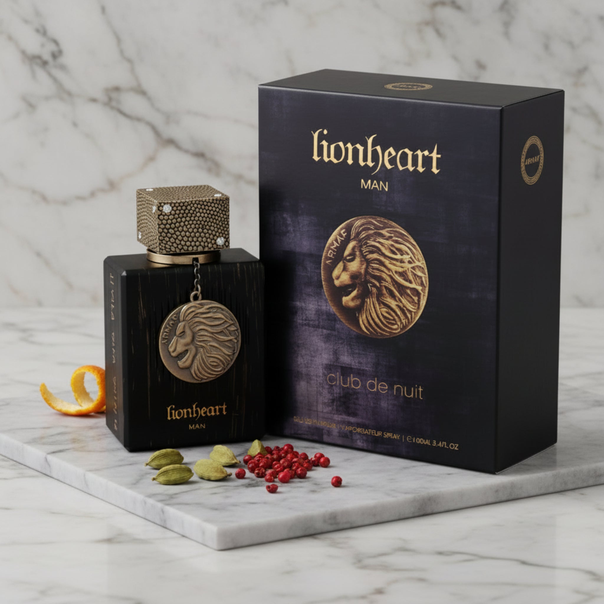 Armaf Club de Nuit LionHeart Man Eau de Parfum Spray for Men 3.4 oz (100 ml) New Retail Box