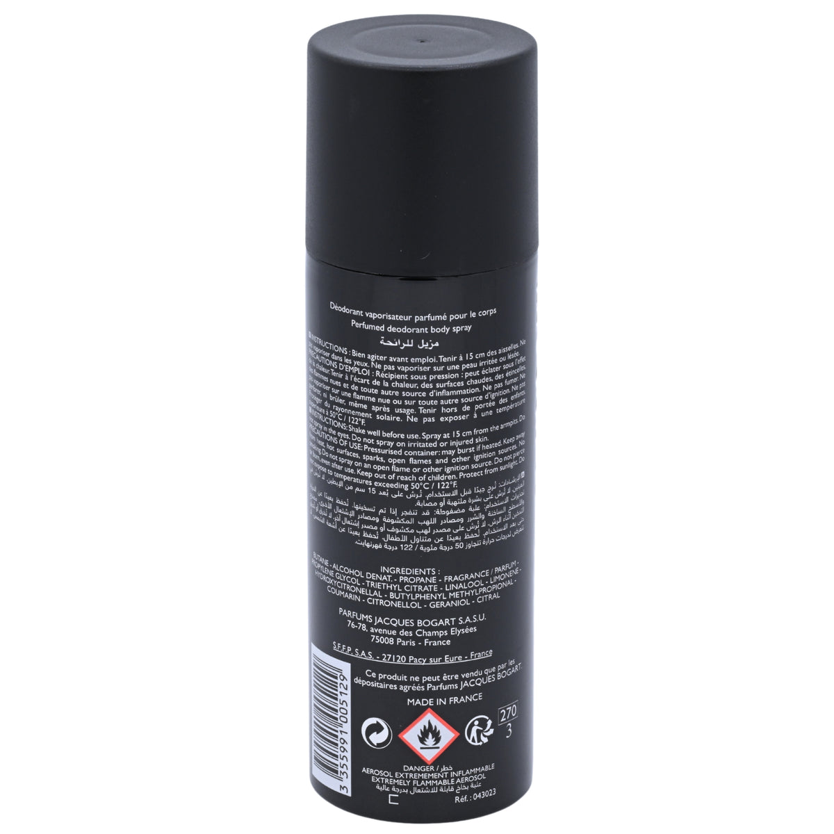 Jacques Bogart Silver Scent Intense Body Spray (Deodorant) for Men 6.66 oz