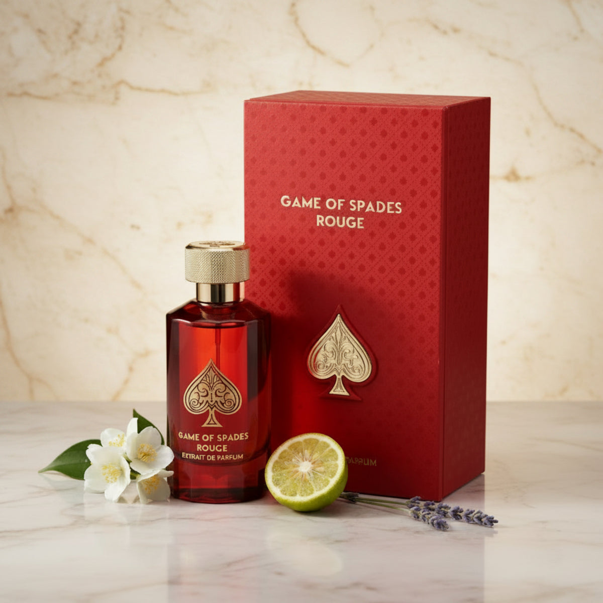 Jo Milano Paris Game of Spades Rouge Extrait de Parfum Spray for Men 3.4 oz (New in Box)
