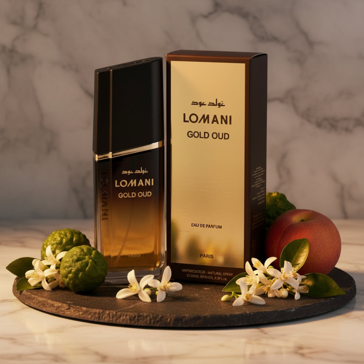 Lomani Gold Oud EDP Spray Men 3.3 oz 100ml New Box