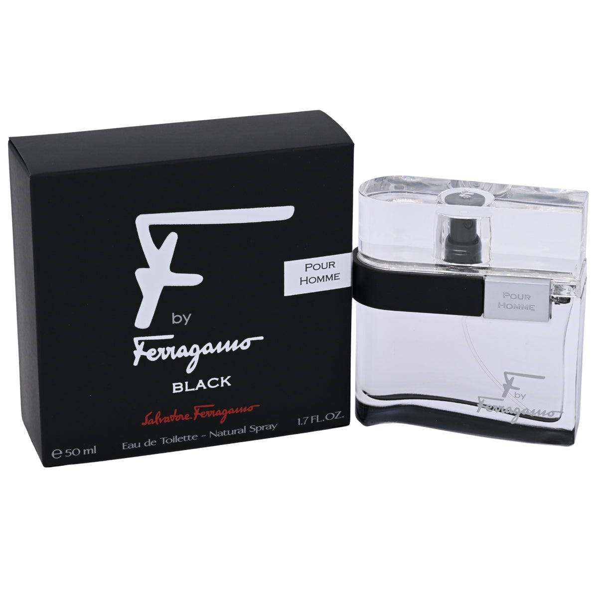 Salvatore Ferragamo F Black EDT Spray Men 1.7 oz New Box