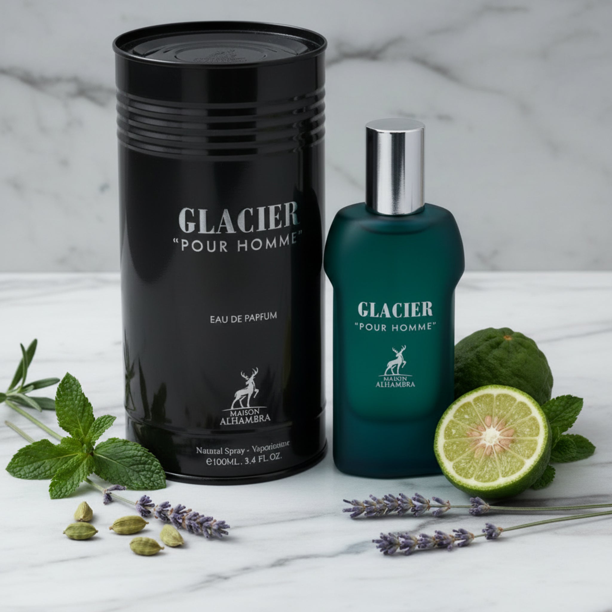 Maison Alhambra Glacier Pour Homme EDP Spray Men 3.4 oz 100ml New Box