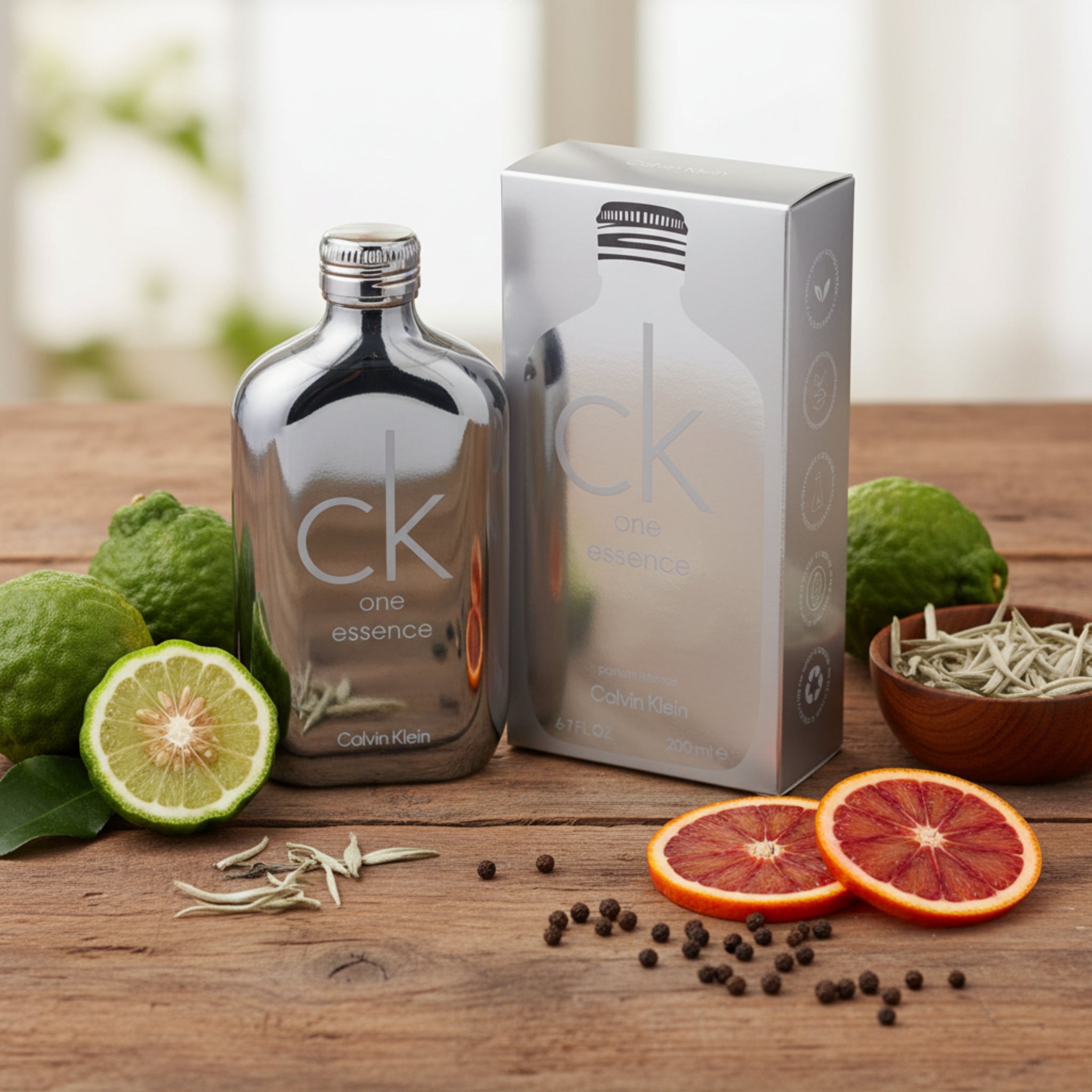 Calvin Klein CK One perfume bottle and packaging on a white background