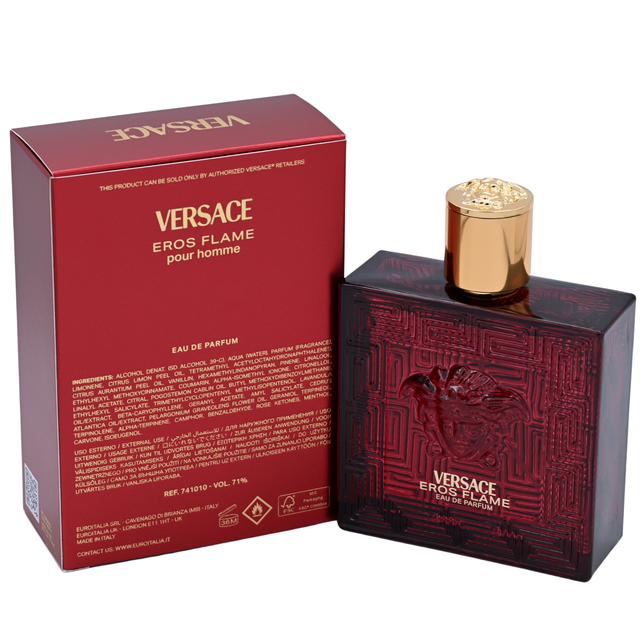 VERSACE EROS FLAME by Versace for men cologne EDP 3.3 / 3.4 oz New in Box