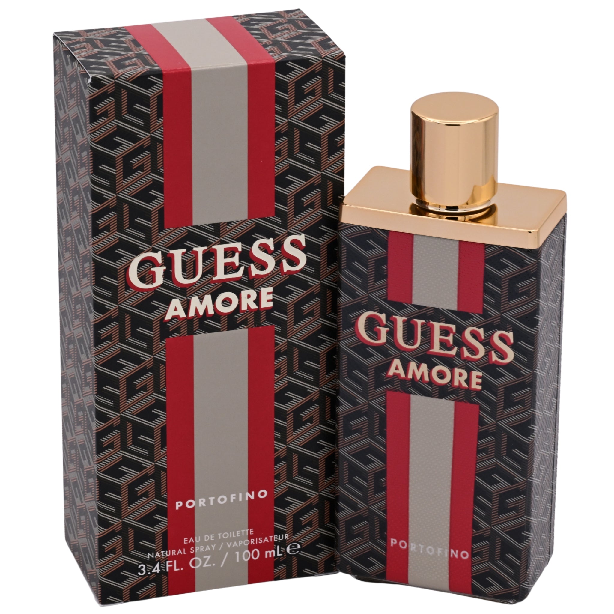 Guess Amore perfume bottle and packaging on a white background