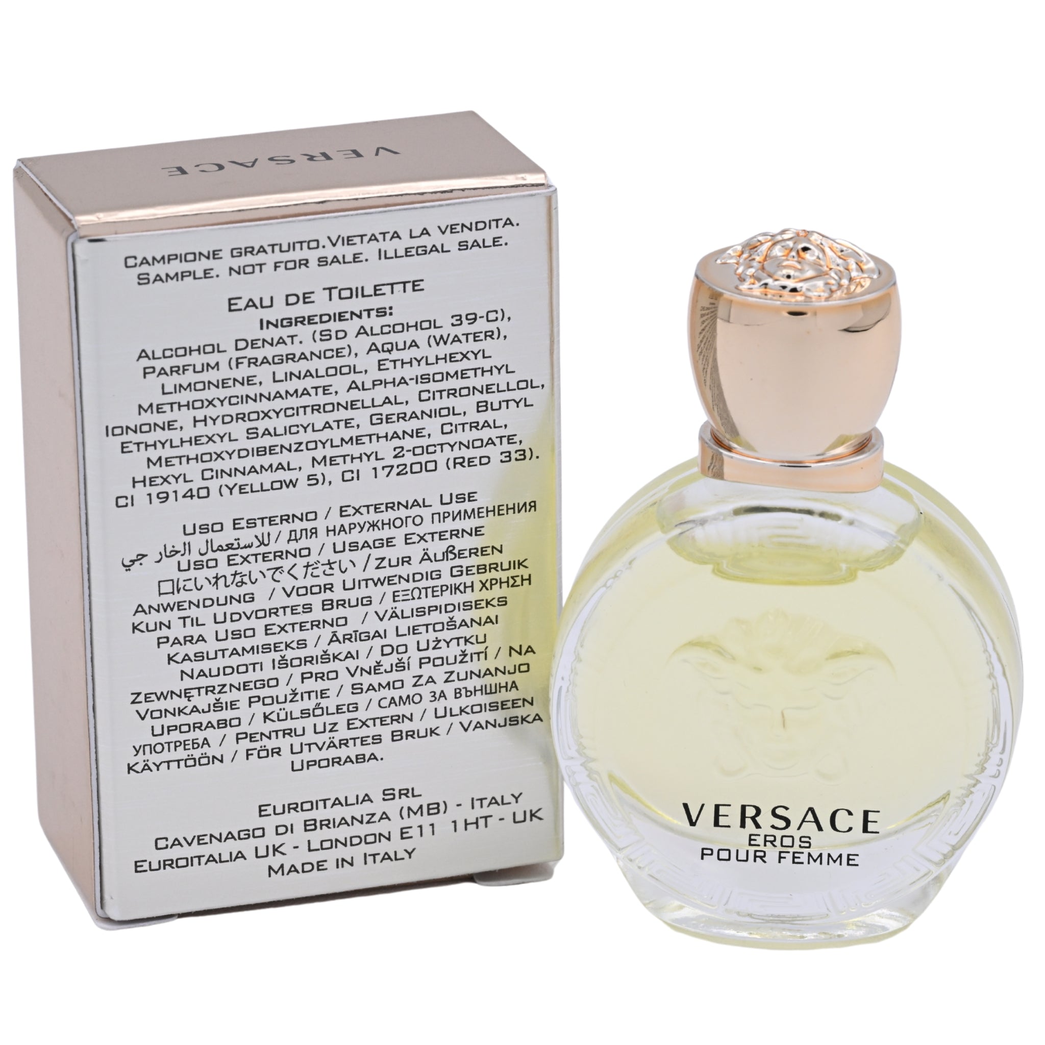 Versace Eros pour femme by Gianni Versace EDT 0.17oz New in Box