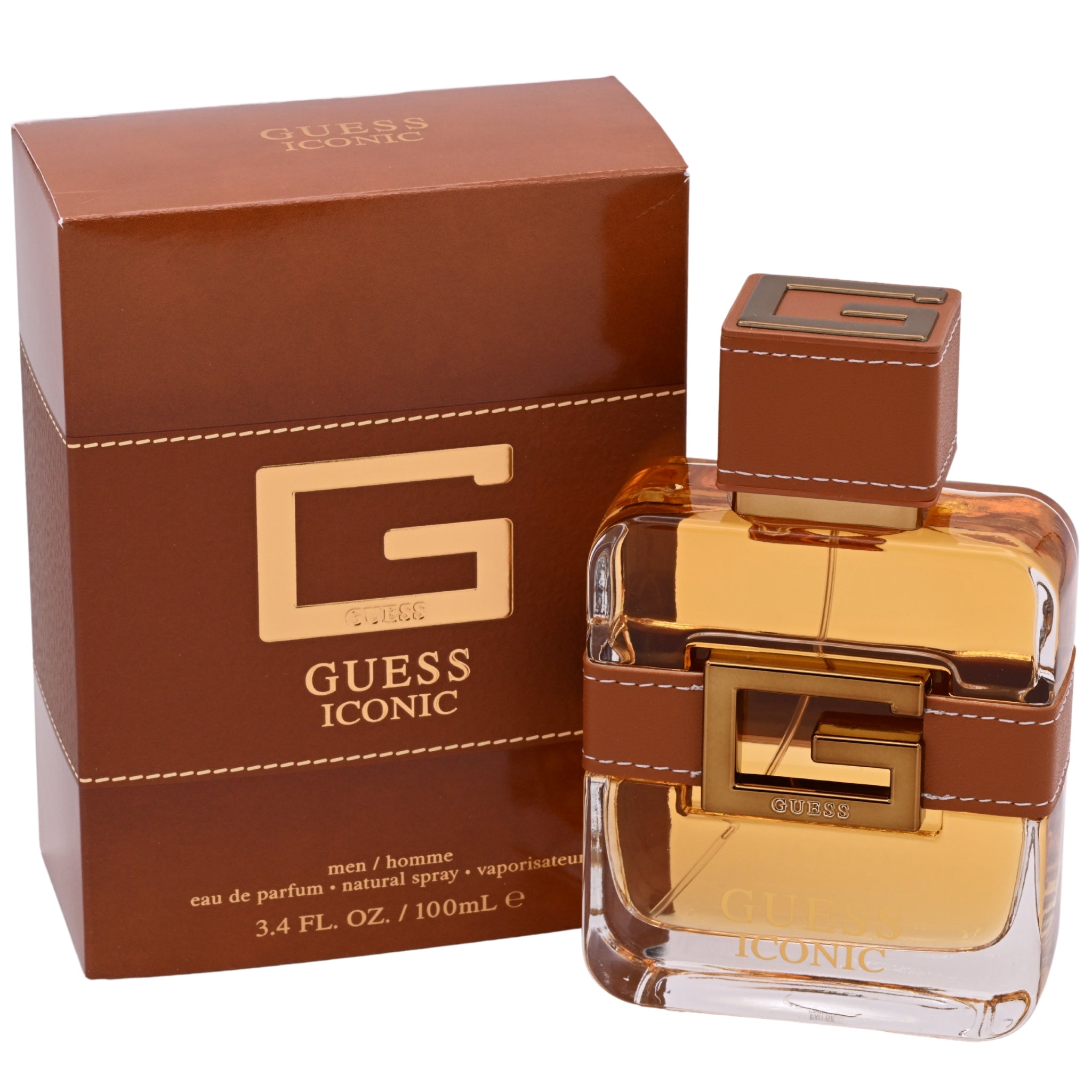 Guess Iconic perfume bottle and packaging on a white background