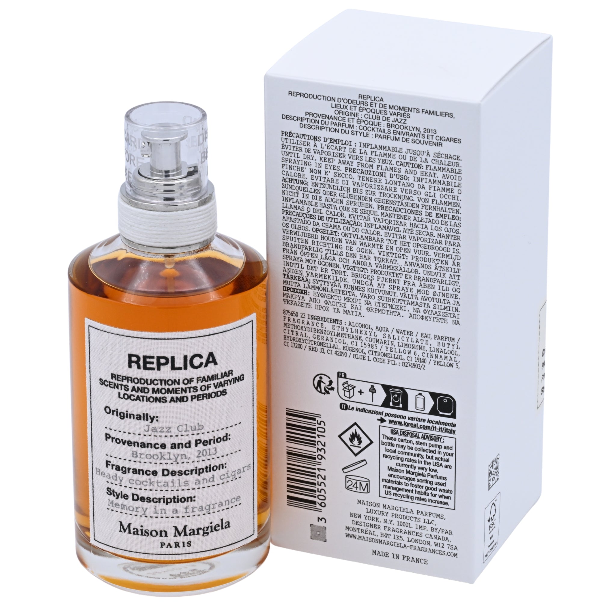 Replica Jazz Club by Maison Margiela cologne for men EDT 3.3 / 3.4 oz New In Box
