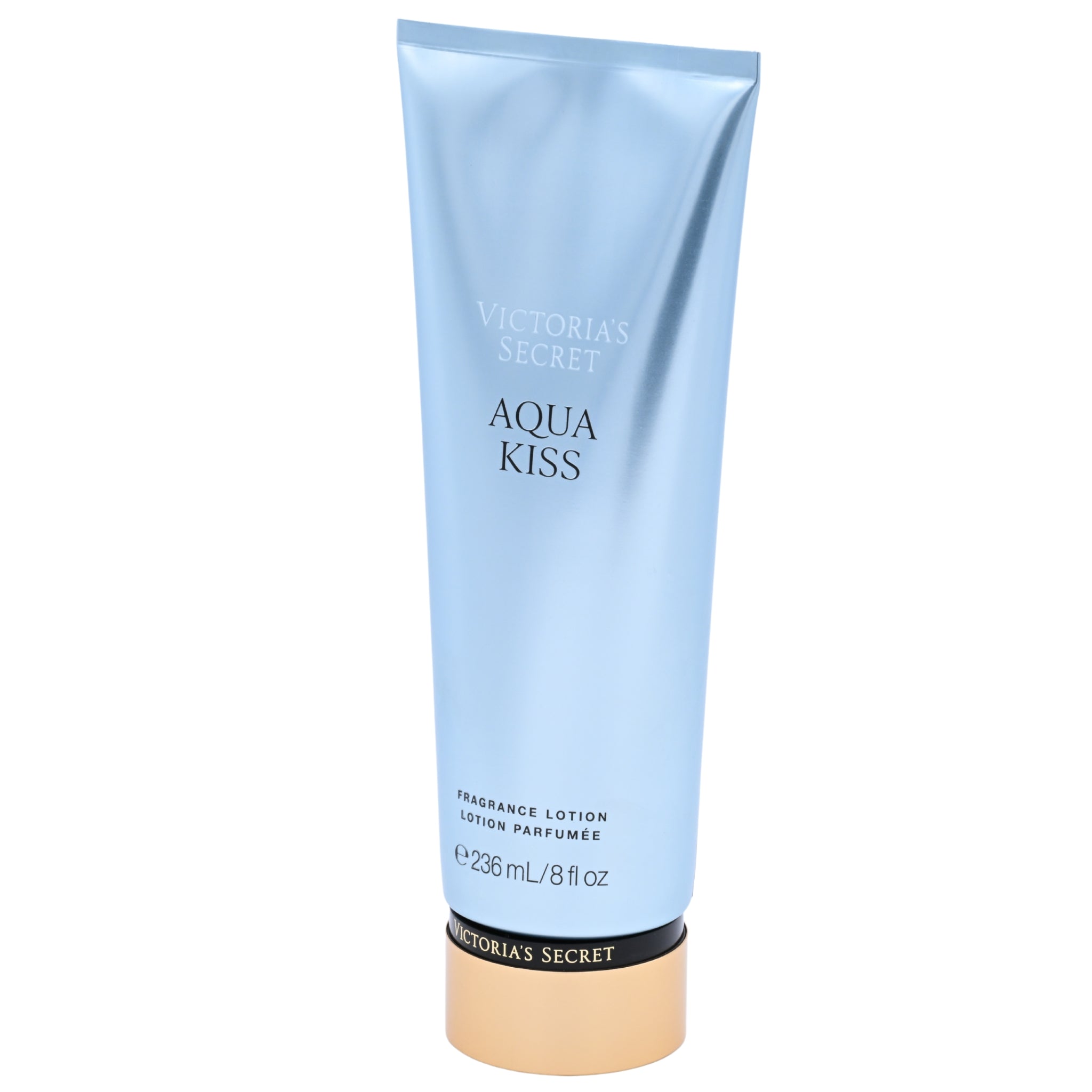 Victoria's Secret Aqua Kiss lotion tube on a white background