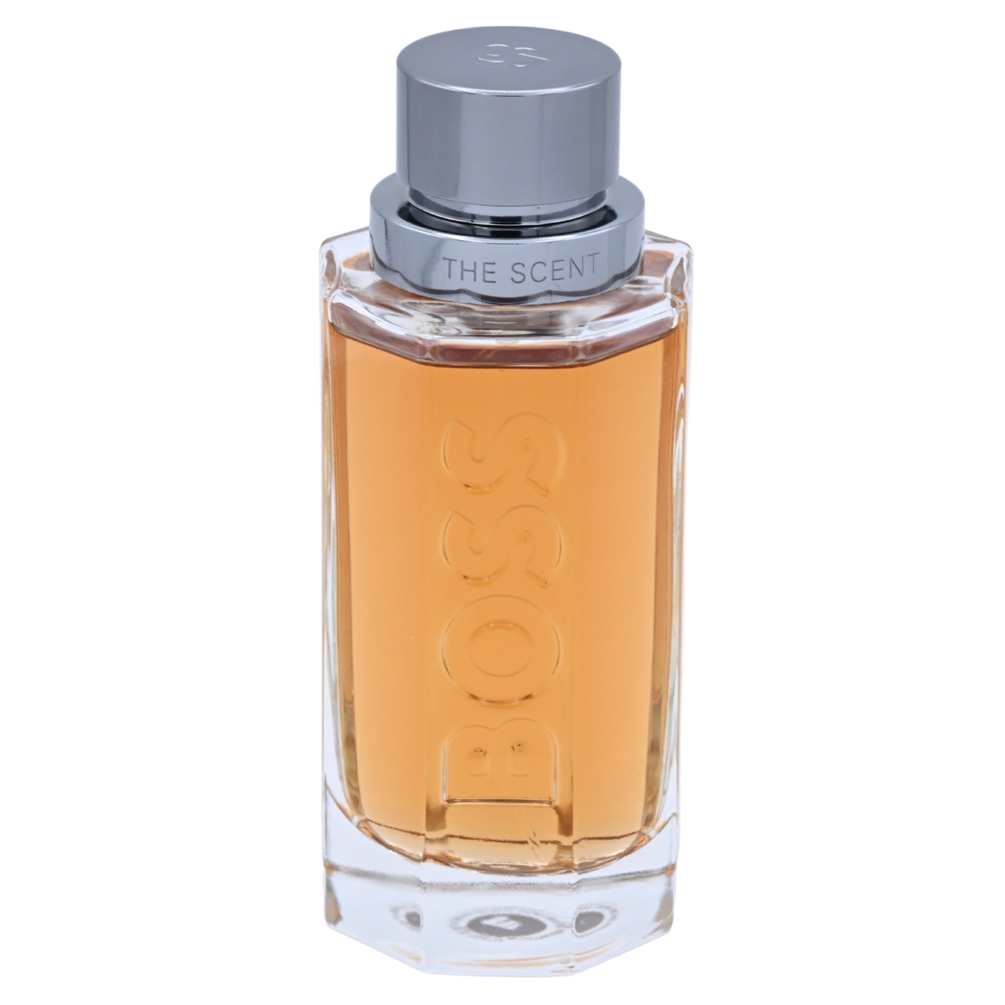 BOSS The Scent perfume bottle on a white background