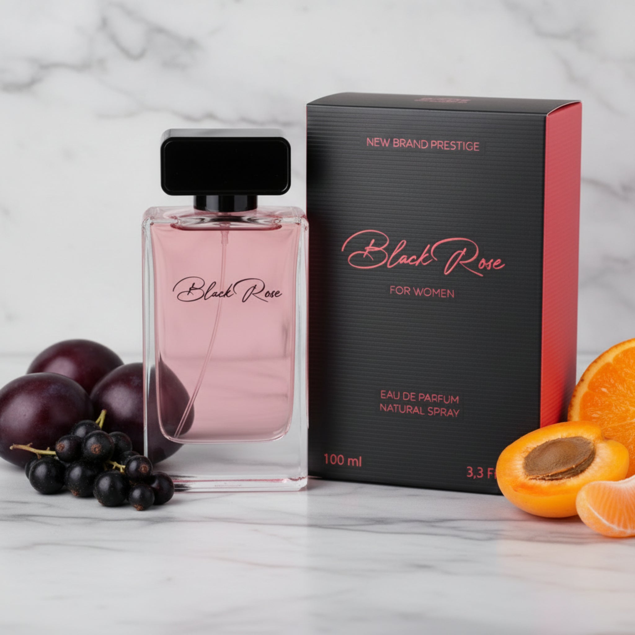 New Brand Prestige Black Rose EDP Spray Women 3.3 oz 100ml New Box