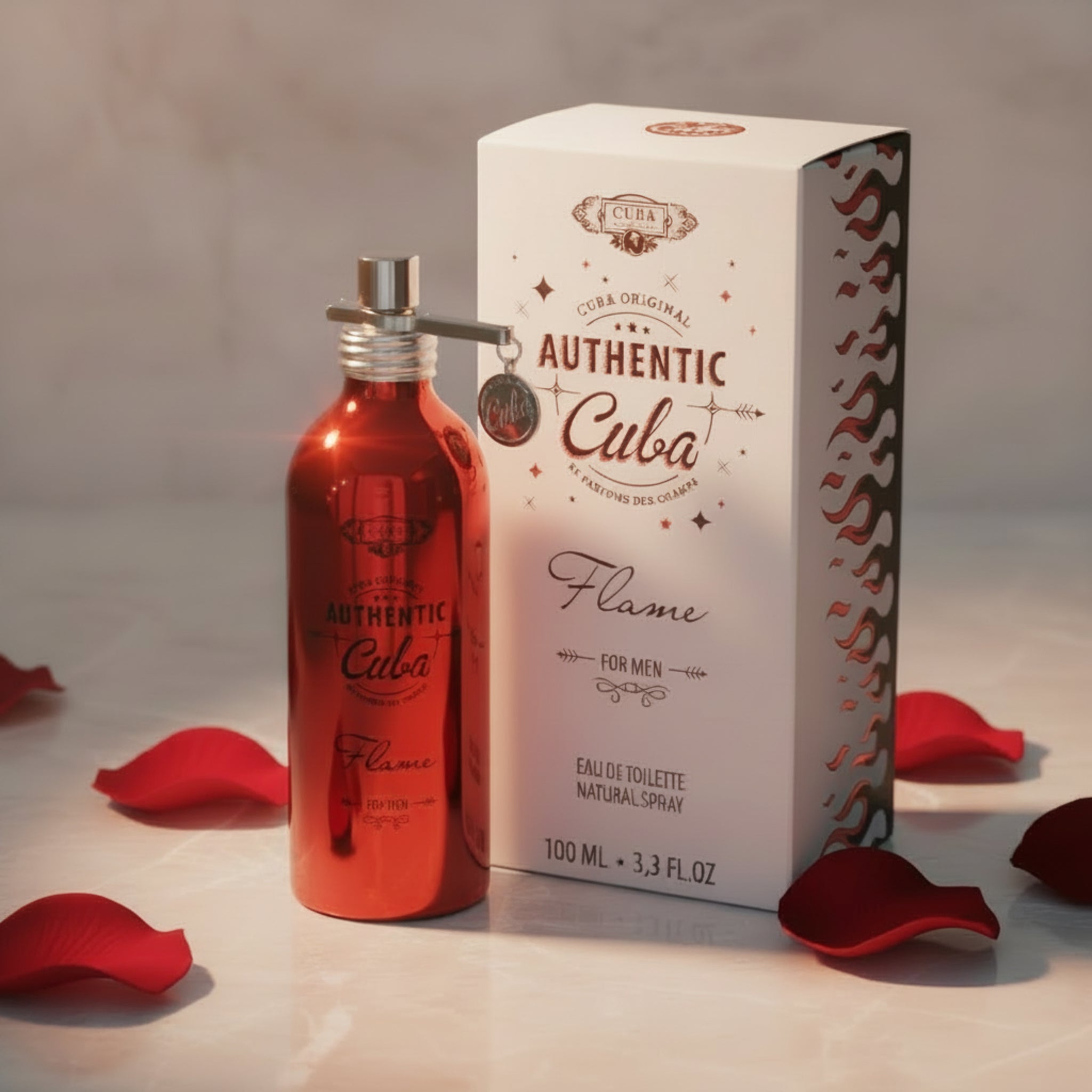 Cuba Authentic Flame Eau de Toilette (EDT) Spray for Men 3.33 oz (100 ml) New in Retail Box
