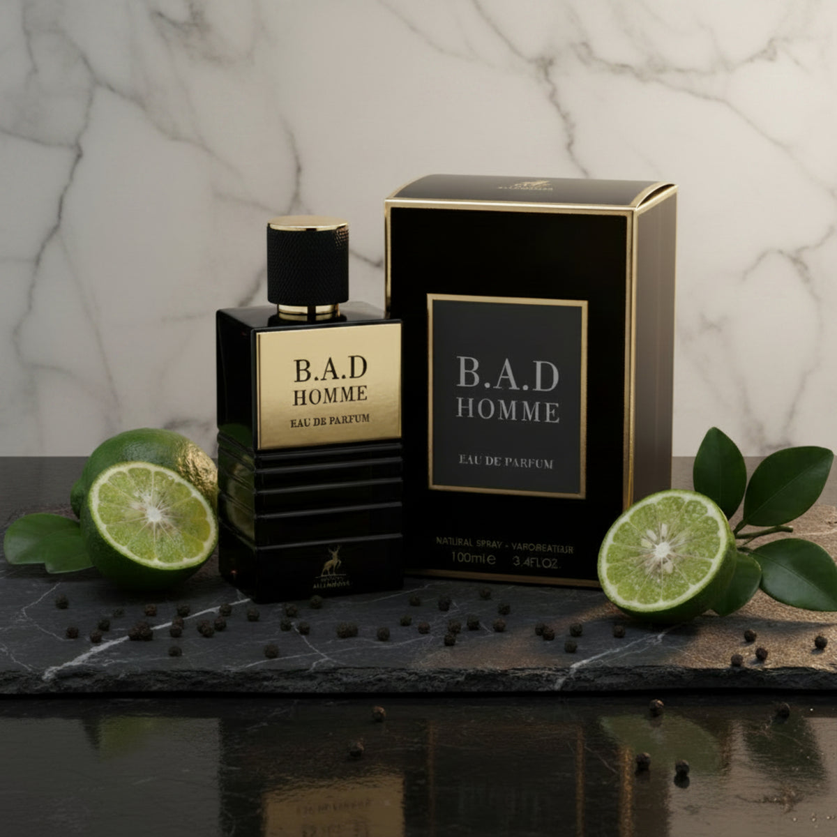 Maison Alhambra B.A.D Pour Homme Eau de Parfum Spray for Men 3.4 oz (100 ml) New in Retail Box