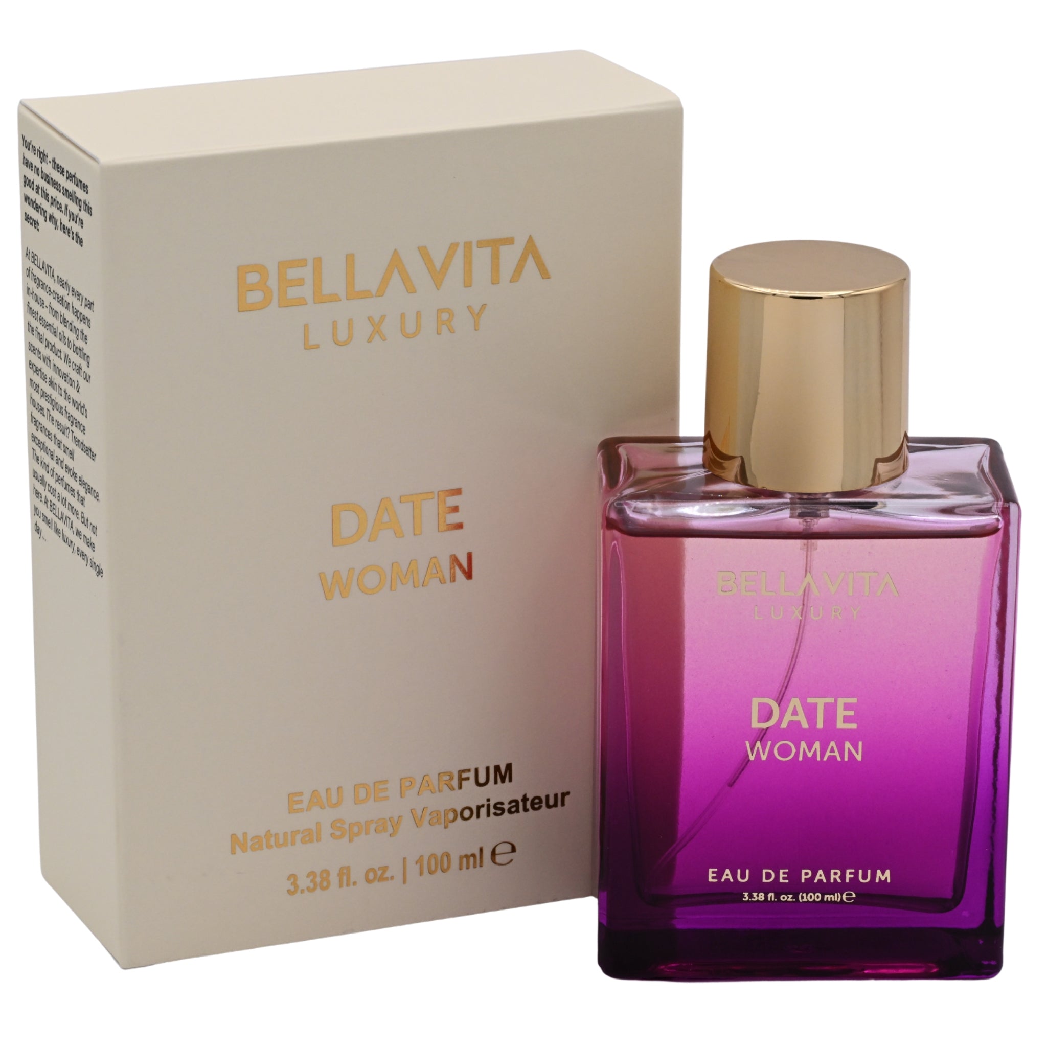Bellavita Luxury Date Woman Eau de Parfum (EDP) Spray for Women 3.38 oz / 100 mL New Retail Box