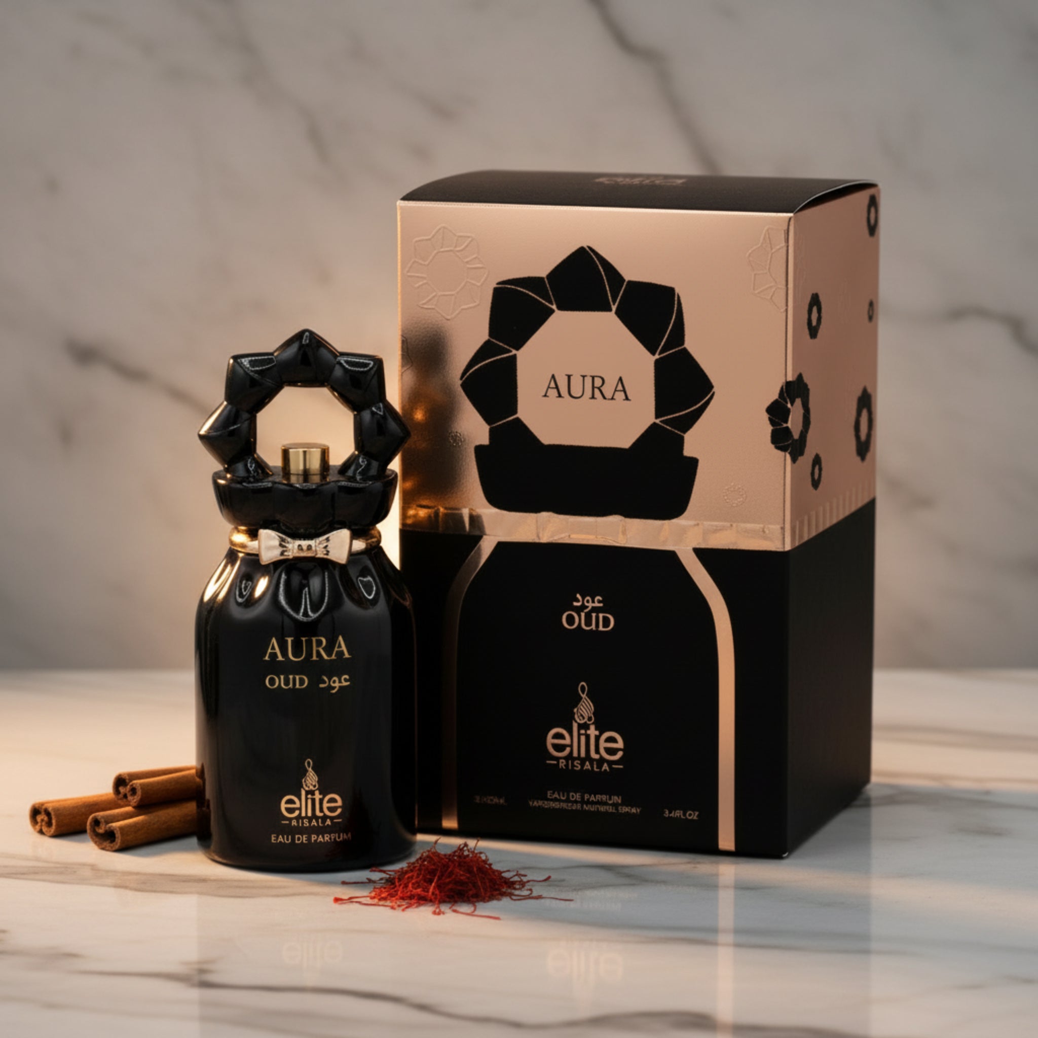 Risala Elite Aura Oud EDP Unisex Spray 3.4 oz 100ml, New Box