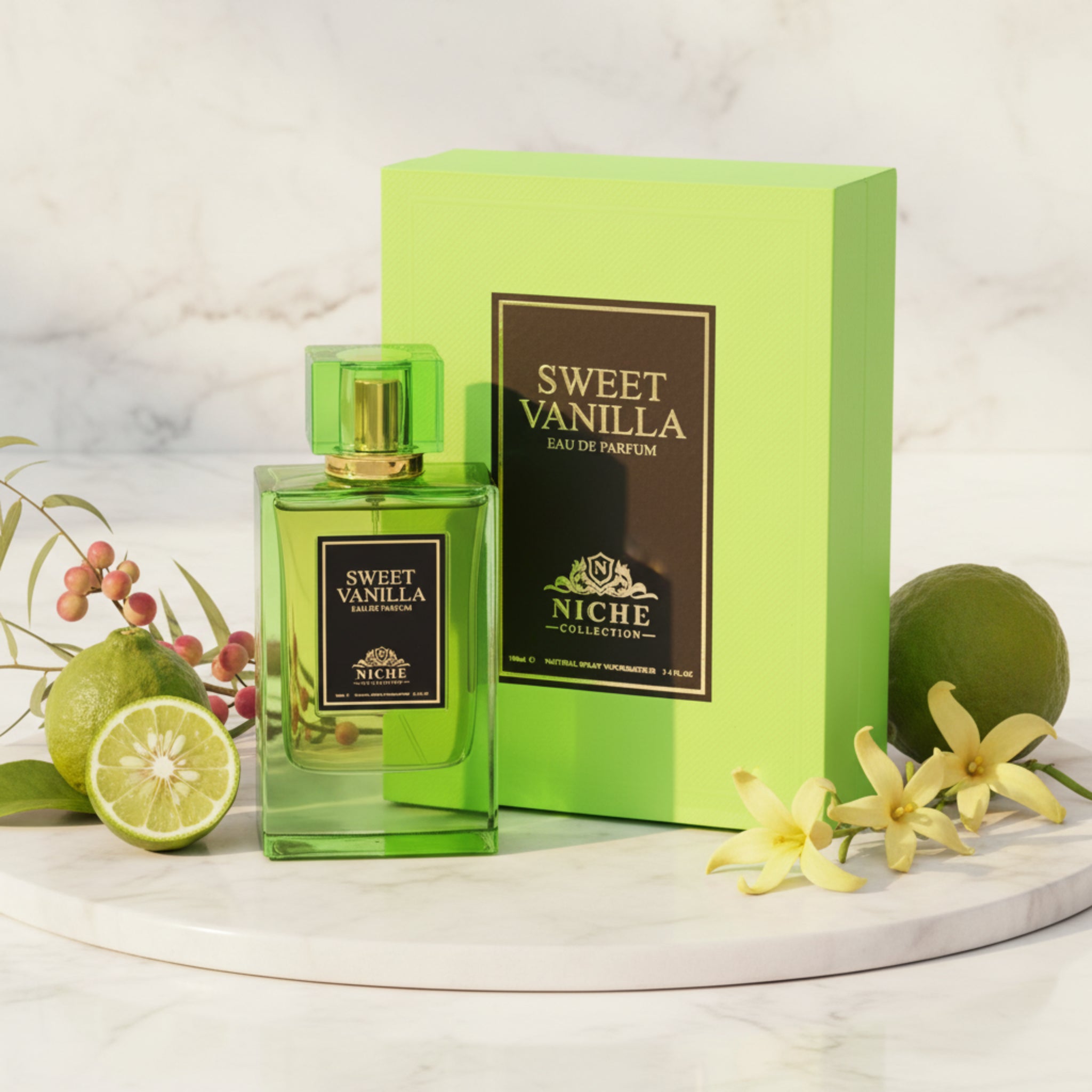 Khalis Sweet Vanilla Niche Collection EDP Spray Unisex 3.4 oz 100ml New Box
