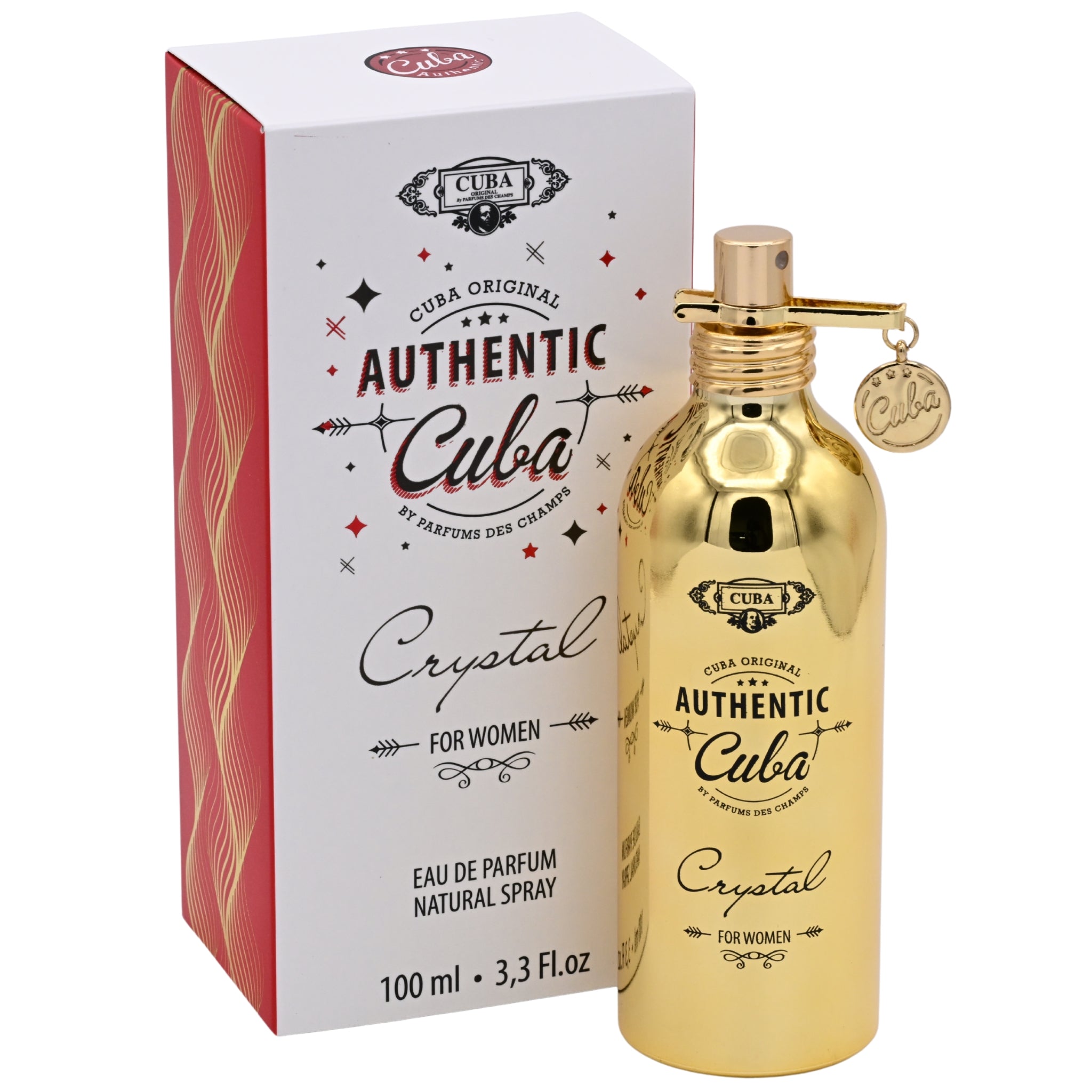 Cuba Authentic Crystal Eau de Parfum Spray for Women 3.3 oz (100 ml) by Cuba