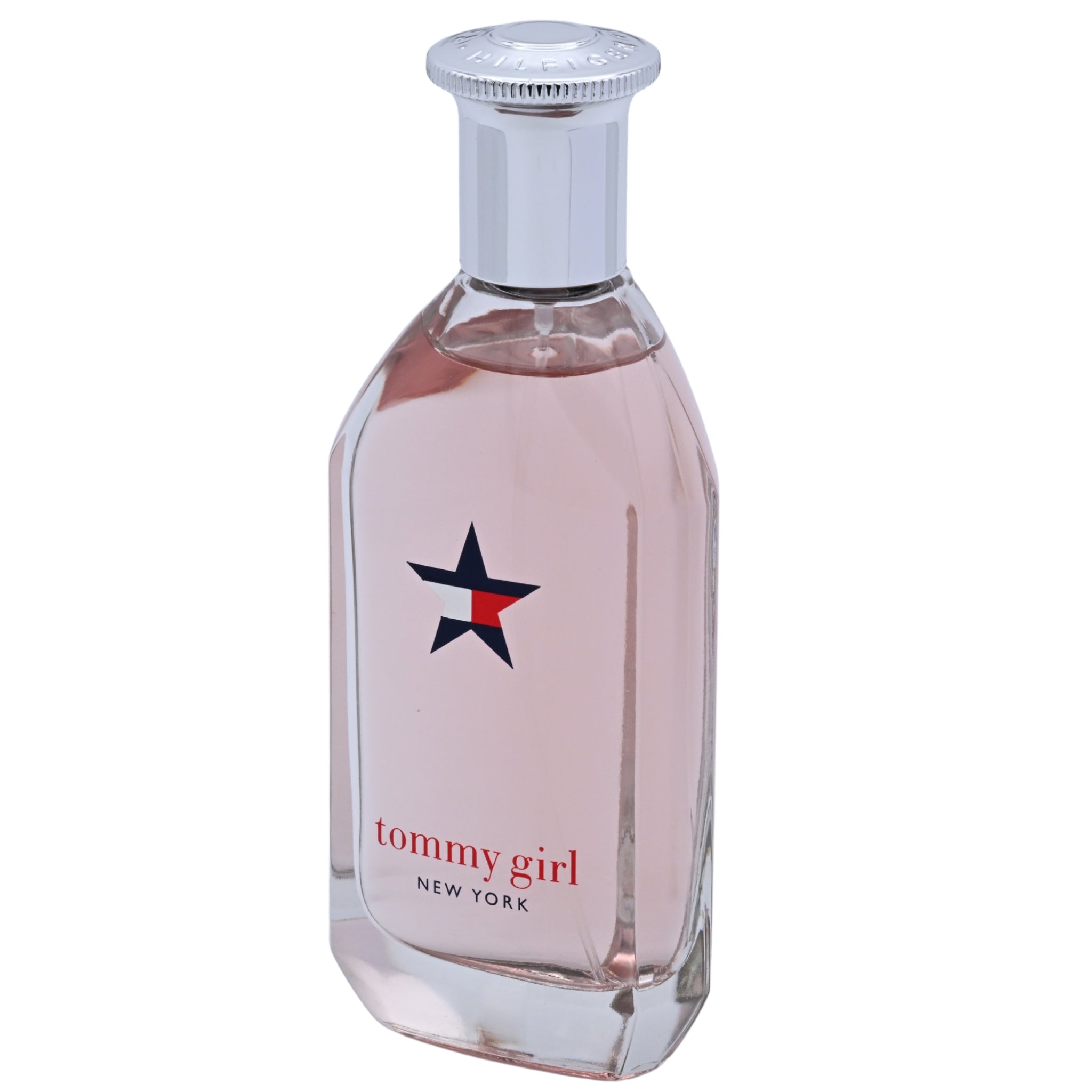 Tommy Girl perfume bottle with star logo on a white background