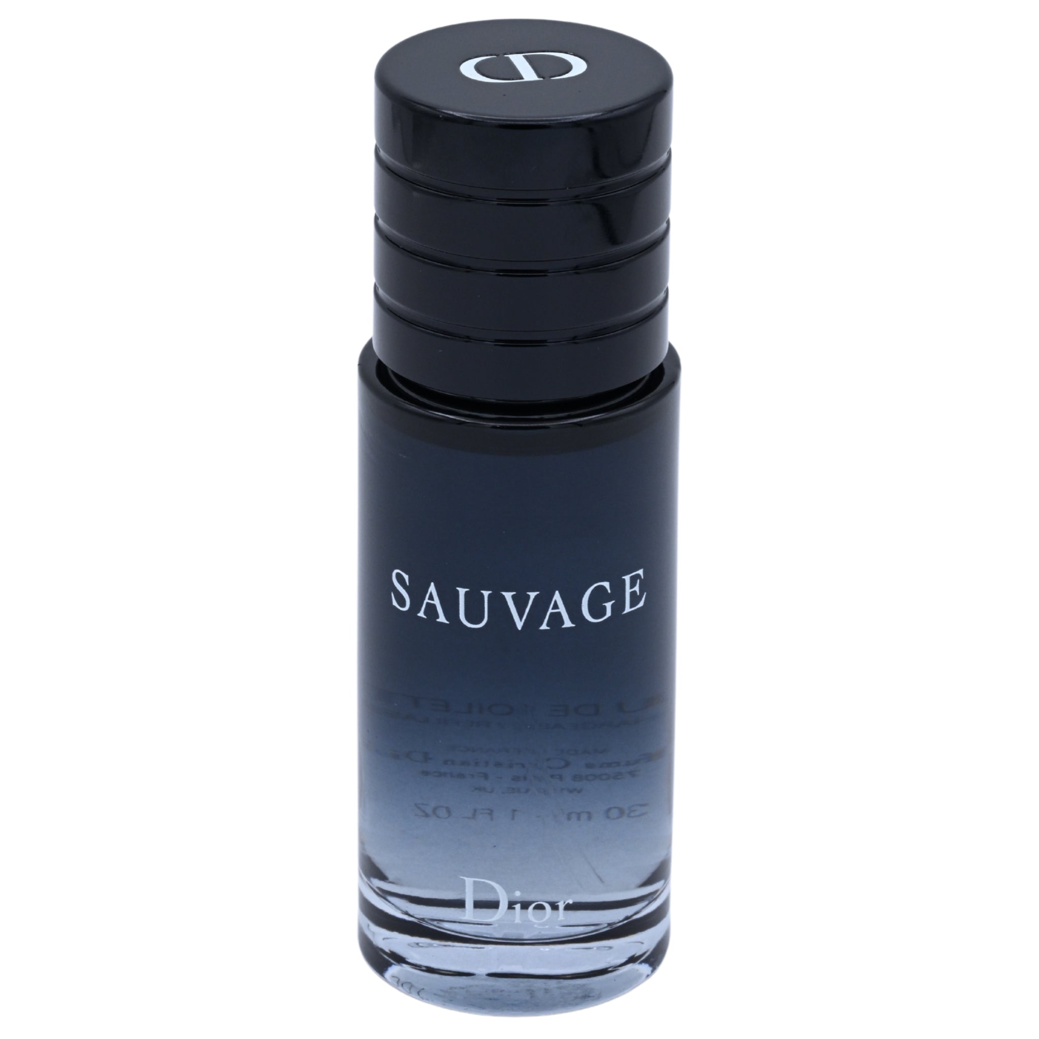 Dior Sauvage perfume bottle on a white background